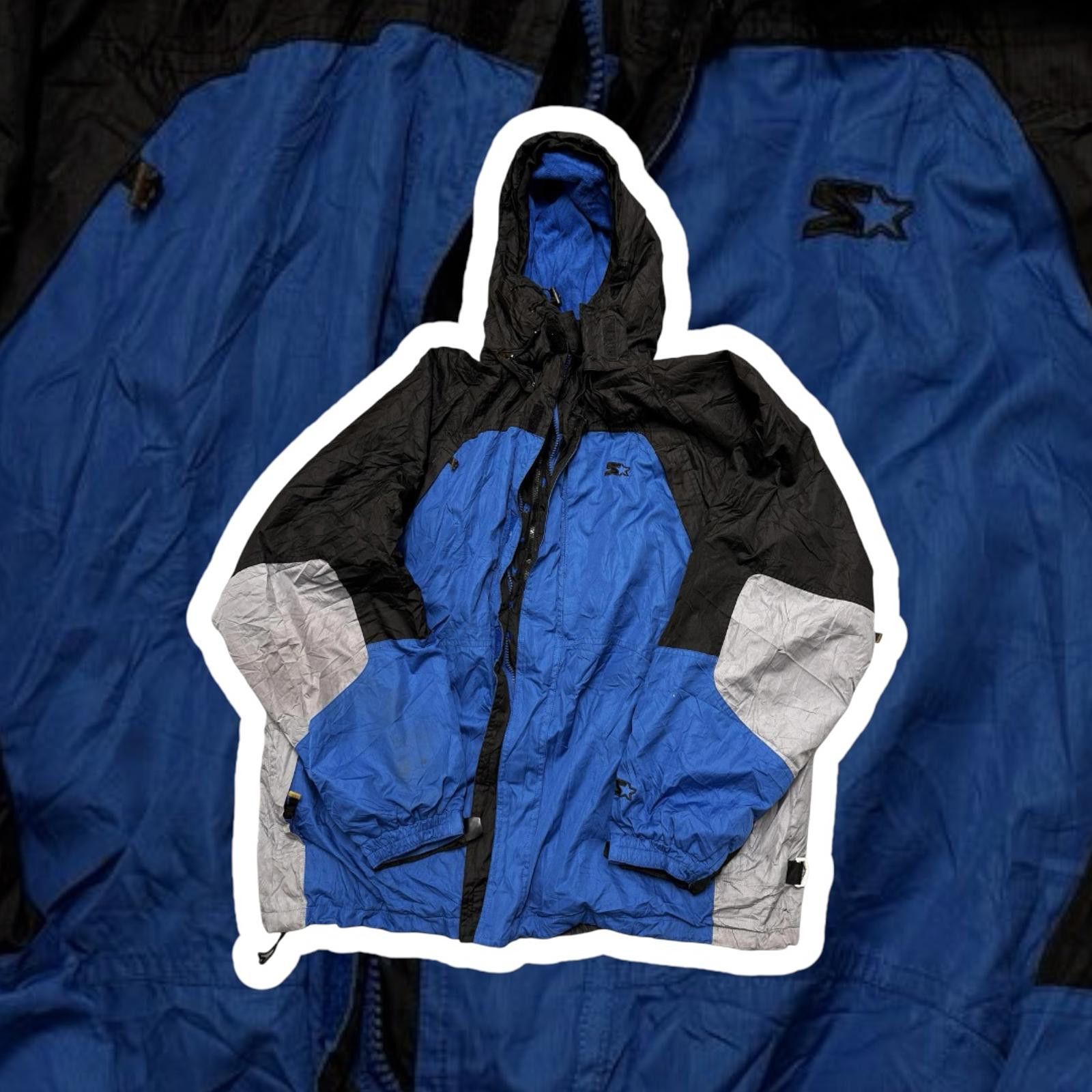 Starter Starter Blue and Black Shell Jacket Size US XL / EU 56 / 4 - 1 Thumbnail