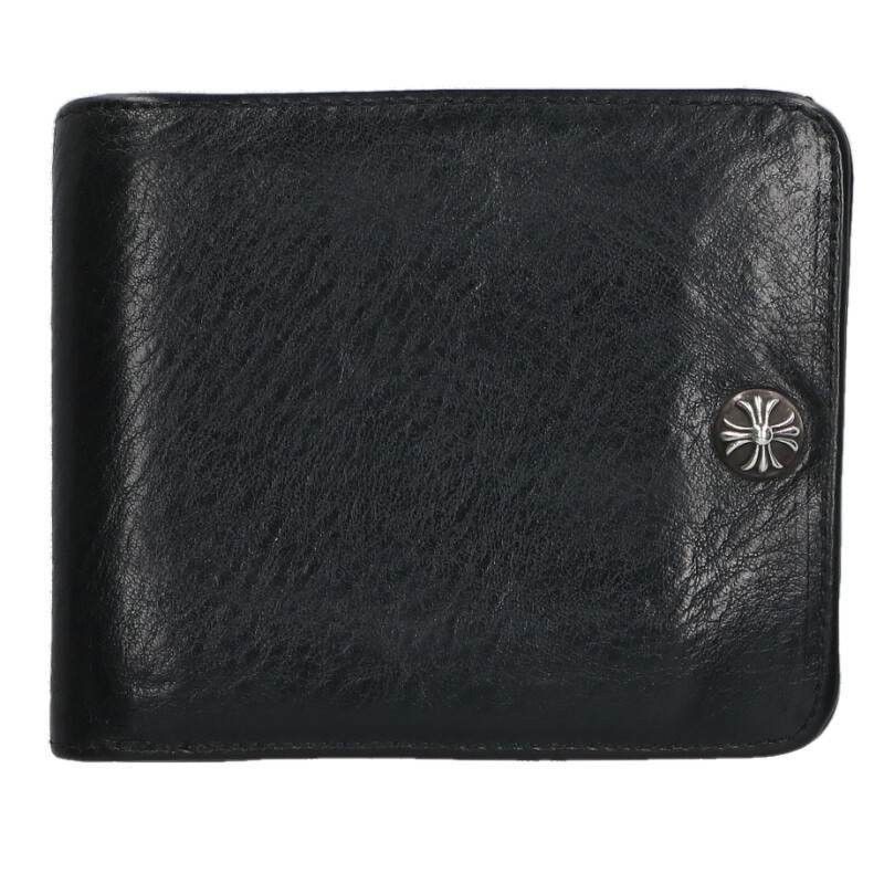 Chrome Hearts Snap Cross Button Leather Wallet