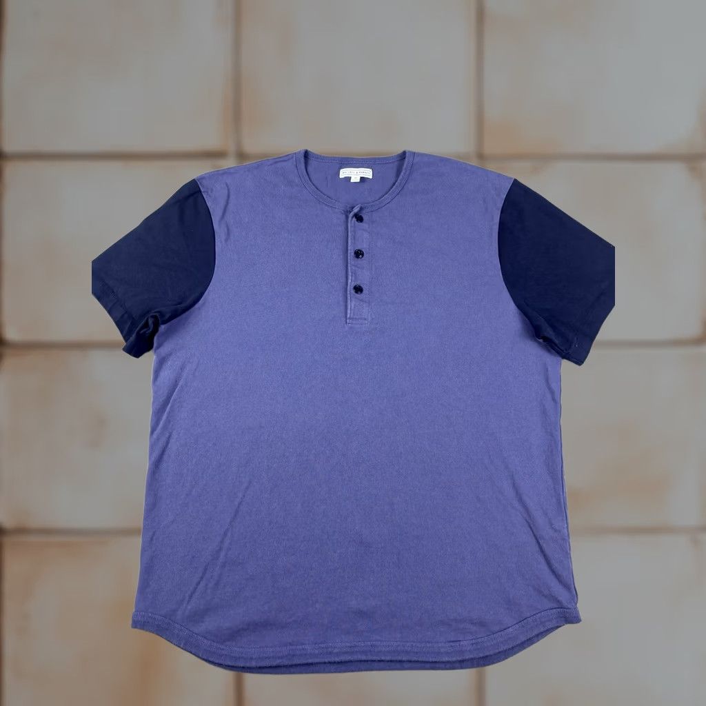 Wallace & Barnes Wallace & Barnes Shirt Men’s Medium Blue Short Sleeve Henley Button Up Shirt Size US M / EU 48-50 / 2 - 1 Thumbnail