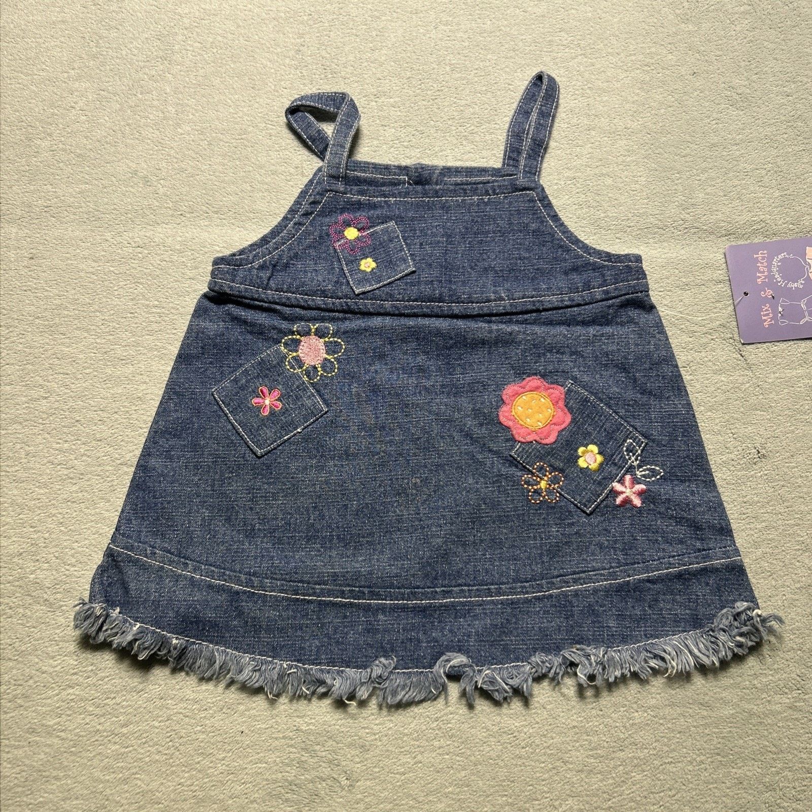 Disney Vintage 90s Deadstock Overalls Skort Toddler 3m 6m Floral Size XXS / US 00 / IT 34 - 10 Thumbnail