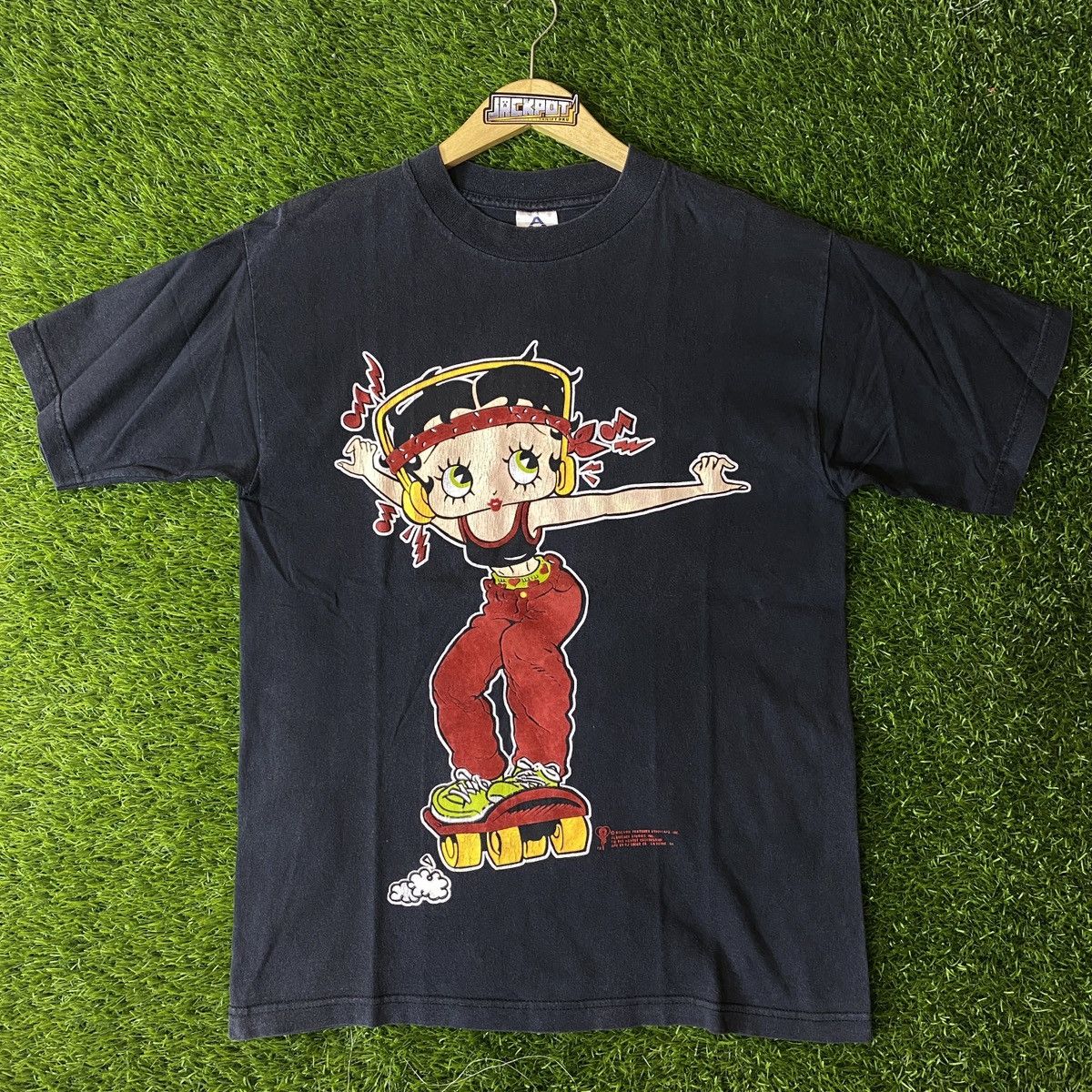 Vintage All Style Apparel & Activewear 90’s Betty Of The Board Tee Size US M / EU 48-50 / 2 - 1 Thumbnail