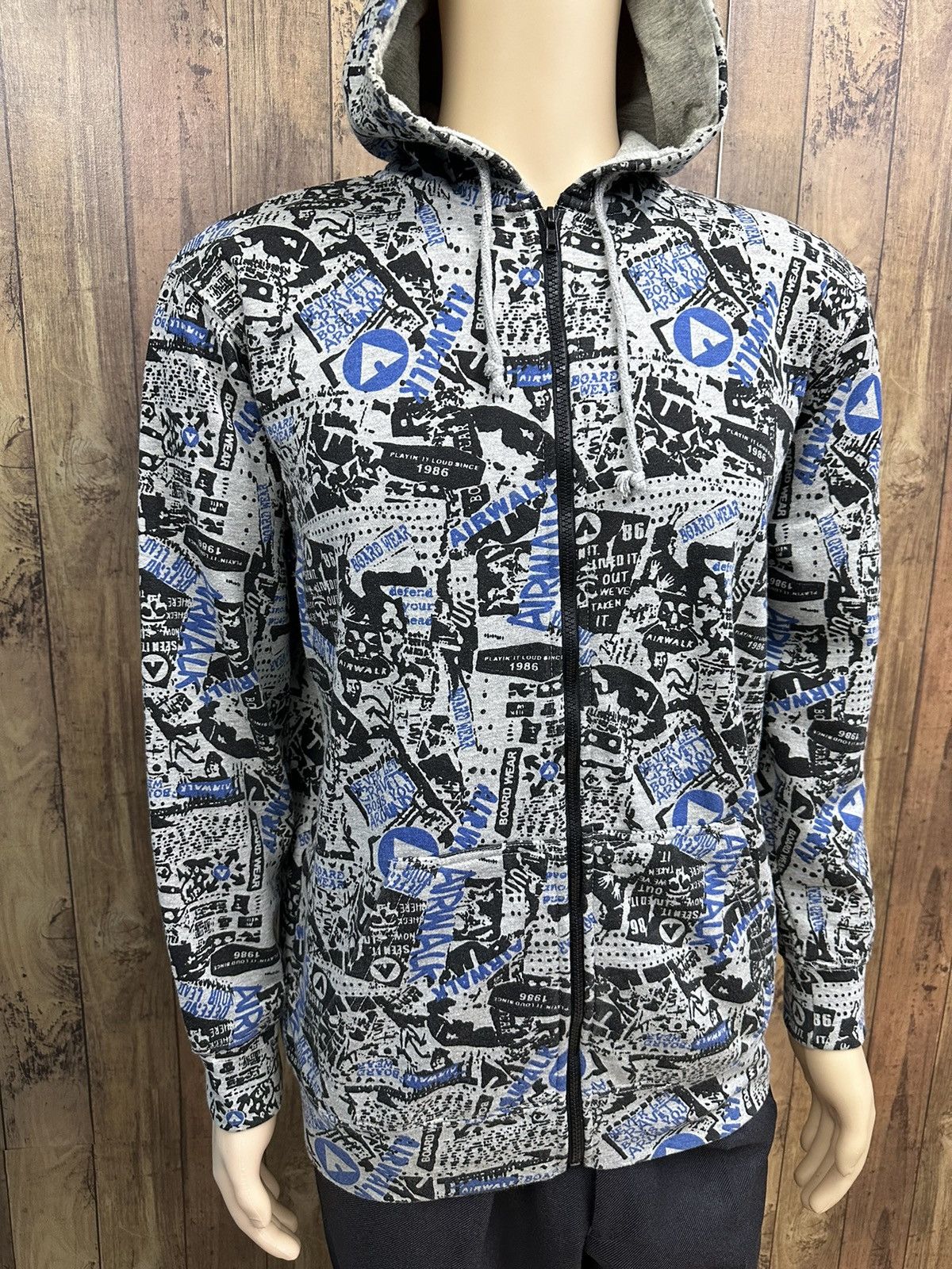 Airwalk × Vintage Vintage Airwalk Overprint Zipper Hoodie Z49 Size US M / EU 48-50 / 2 - 2 Thumbnail