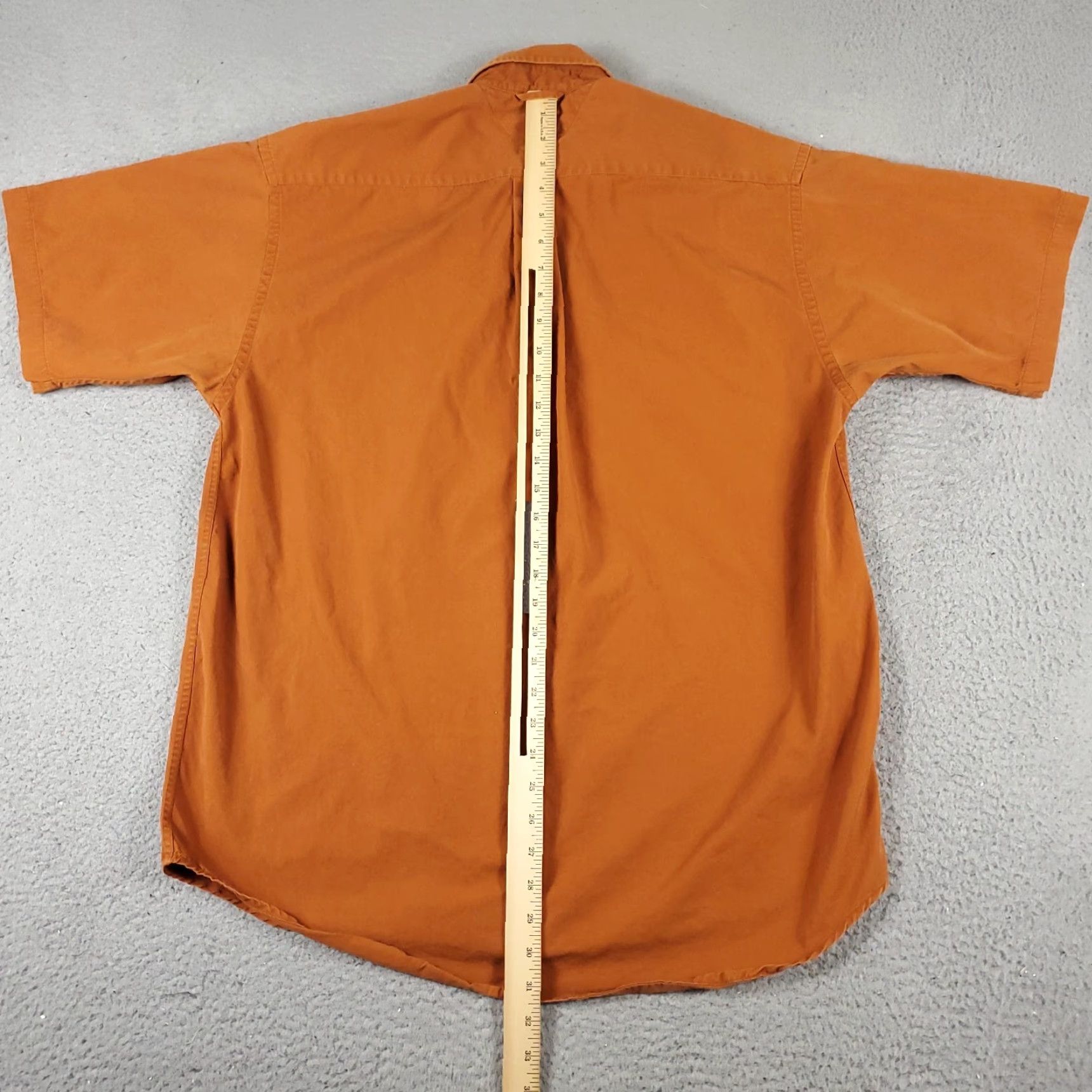 Tommy Hilfiger Tommy Hilfiger Shirt Mens Medium Orange Button-Up Short Sleeve Casual Button-Front Classic Modern Classic Mens M Orange Shirt Size US M / EU 48-50 / 2 - 5 Thumbnail