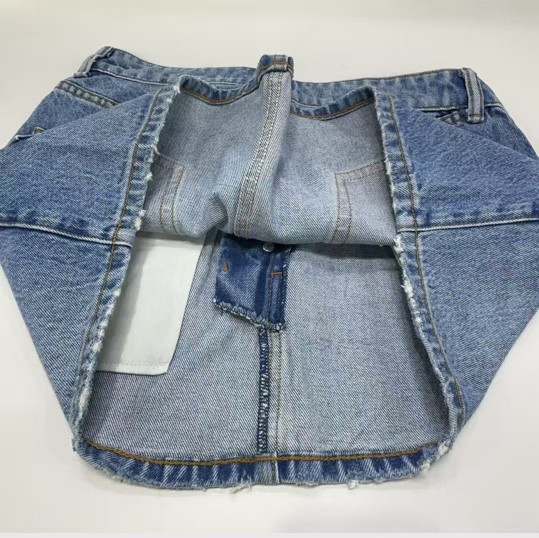 Alexander Wang Alexander Wang Asymmetrical Denim Mini Skirt 0079 Size 28" / US 6 / IT 42 - 5 Thumbnail