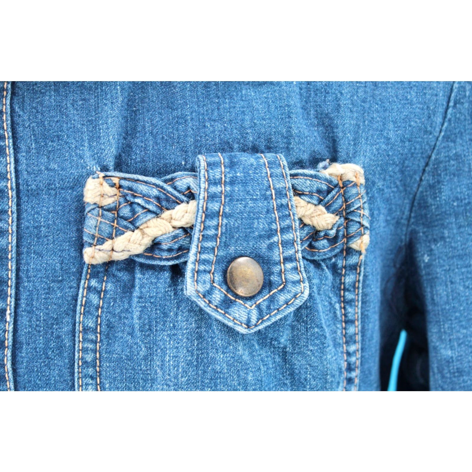 Vintage VINTAGE Campus Denim Shirt Jacket Shacket 38 1970s Cotton Blue Denim Size US M / EU 48-50 / 2 - 5 Thumbnail