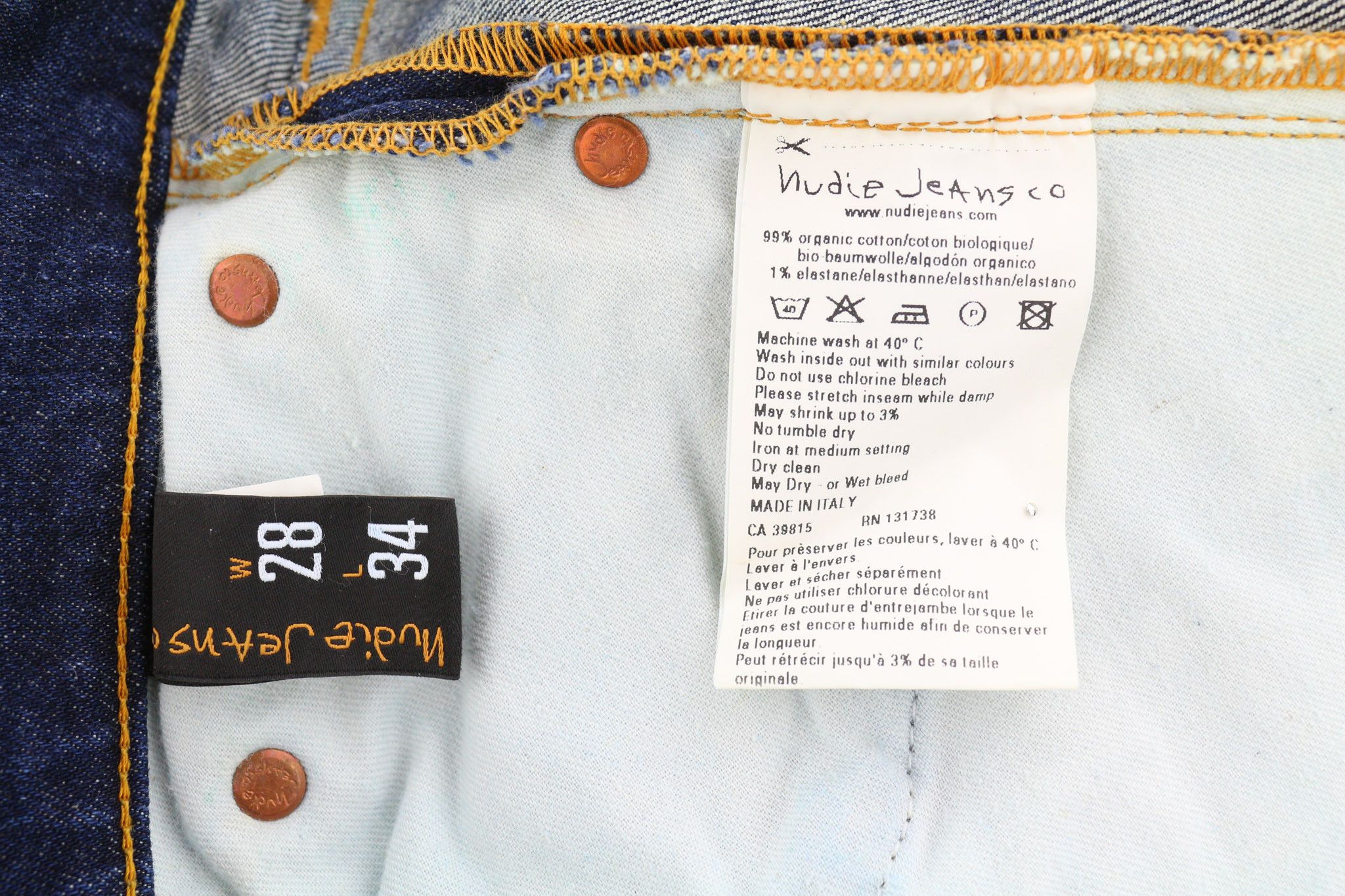 Nudie Jeans TUBE KELLY W28/L34 Organic Dark Indigo Slim 82662 Size US 28 / EU 44 - 6 Thumbnail