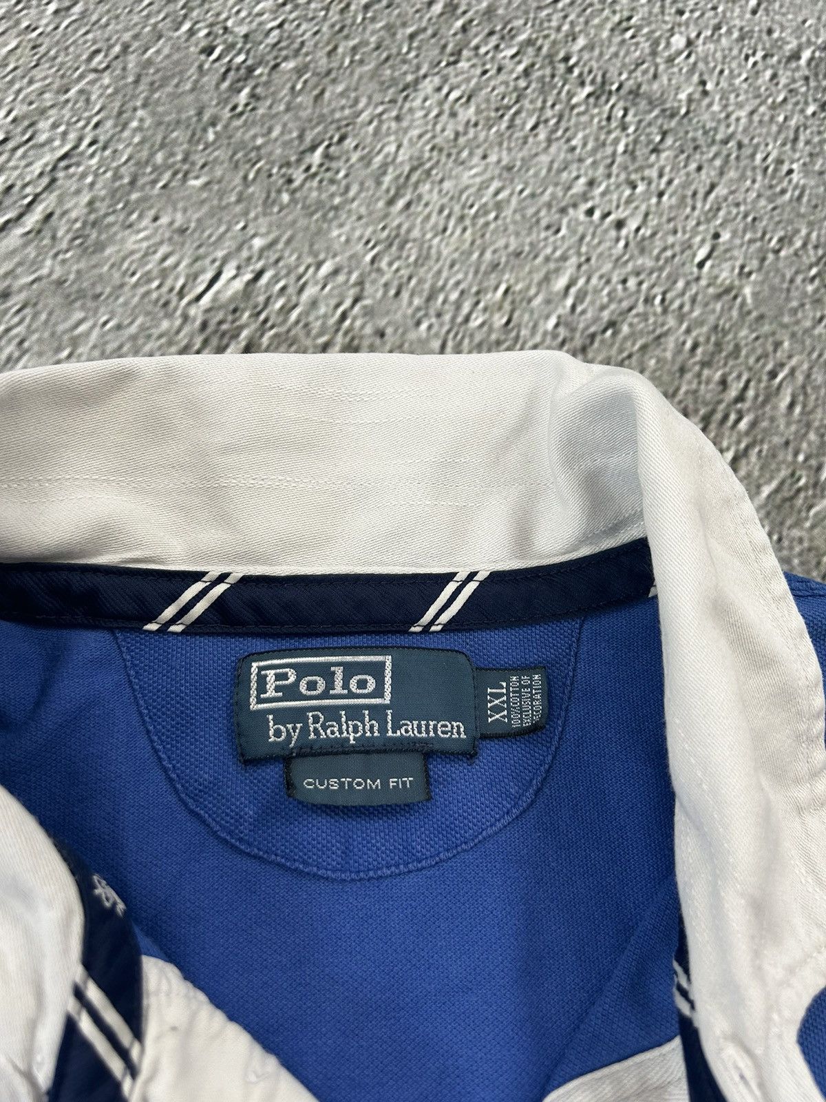 Polo Ralph Lauren Polo Ralph Lauren vintage blue polo T-shirt big pony 1st 8 Size US XXL / EU 58 / 5 - 3 Thumbnail