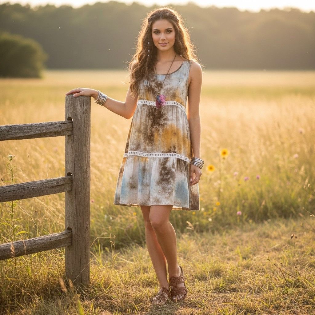 Other NWT Tie Dye Mini Slip Dress | Coastal Cowgirl Boho Cottageco Size S / US 4 / IT 40 - 12 Thumbnail
