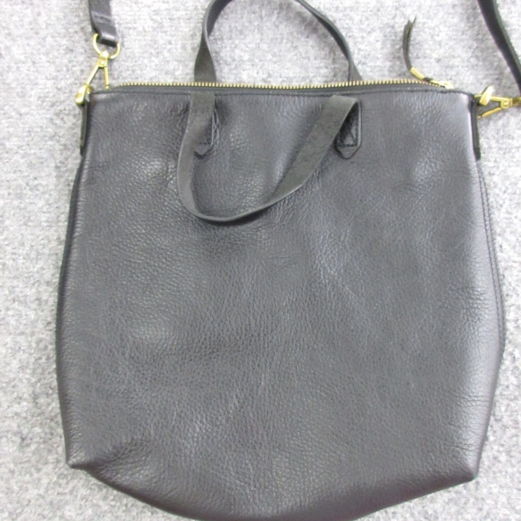 Madewell Madewell Crossbody Bag Womens Large Black Leather Zip Tote Hobo Shoulder Purse Size ONE SIZE - 2 Thumbnail