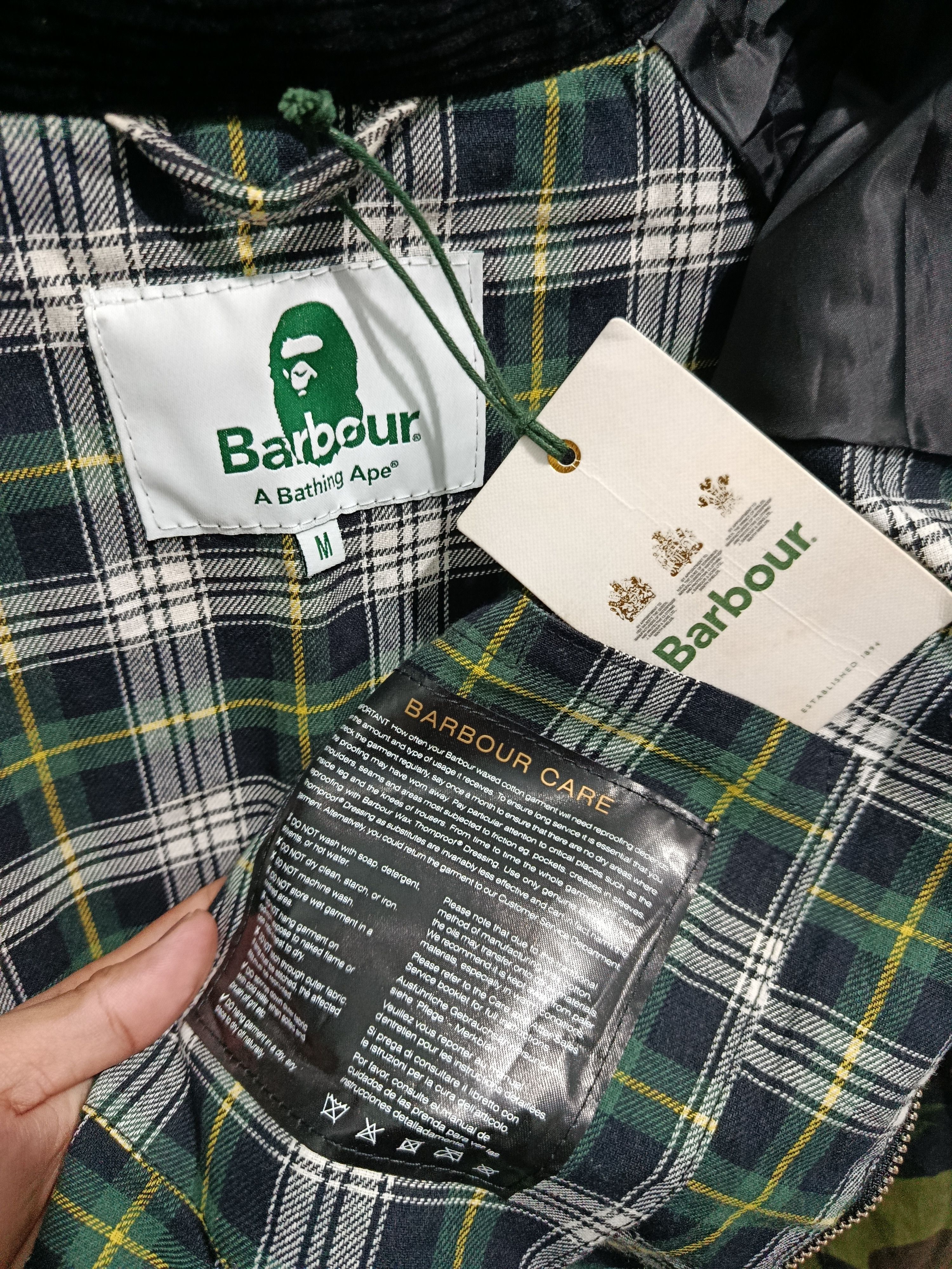 Bape × Barbour Barbour x Bape Camo rain wax jacket Size US M / EU 48-50 / 2 - 9 Thumbnail