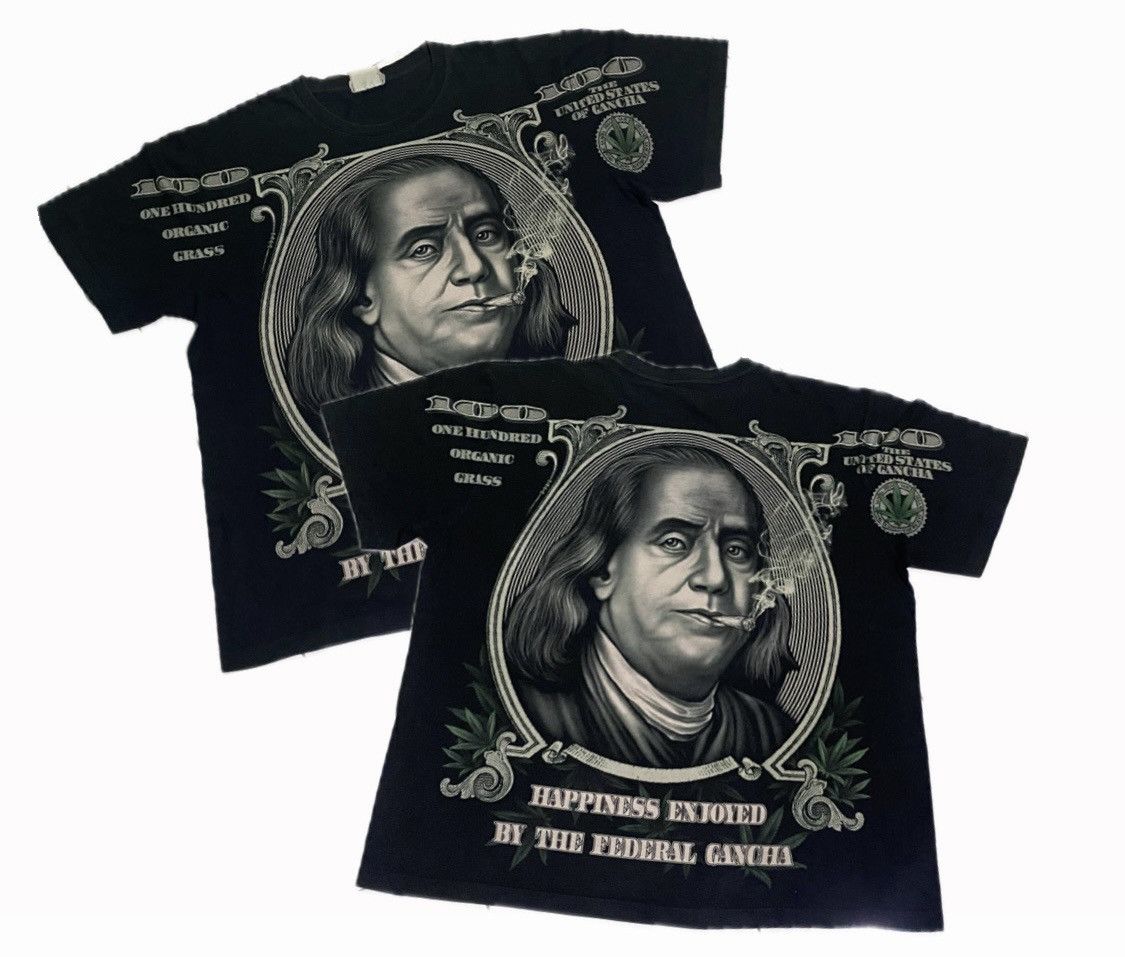 Rap Tees Vintage Parody Weed Shirt Benjamin F Money AOP Size US XL / EU 56 / 4 - 1 Thumbnail