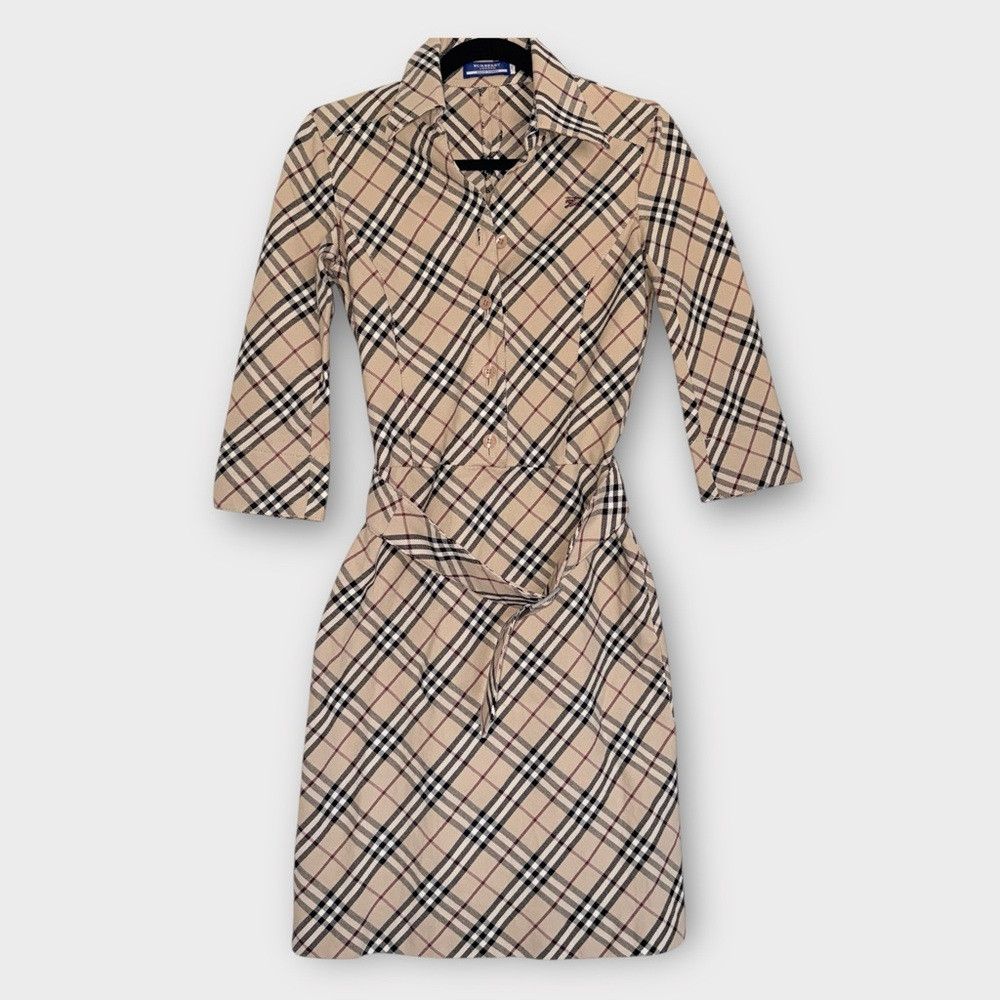 Burberry Burberry Blue Label Nova Check Belted Shirt Dress JP 38 / F Size S / US 4 / IT 40 - 4 Thumbnail