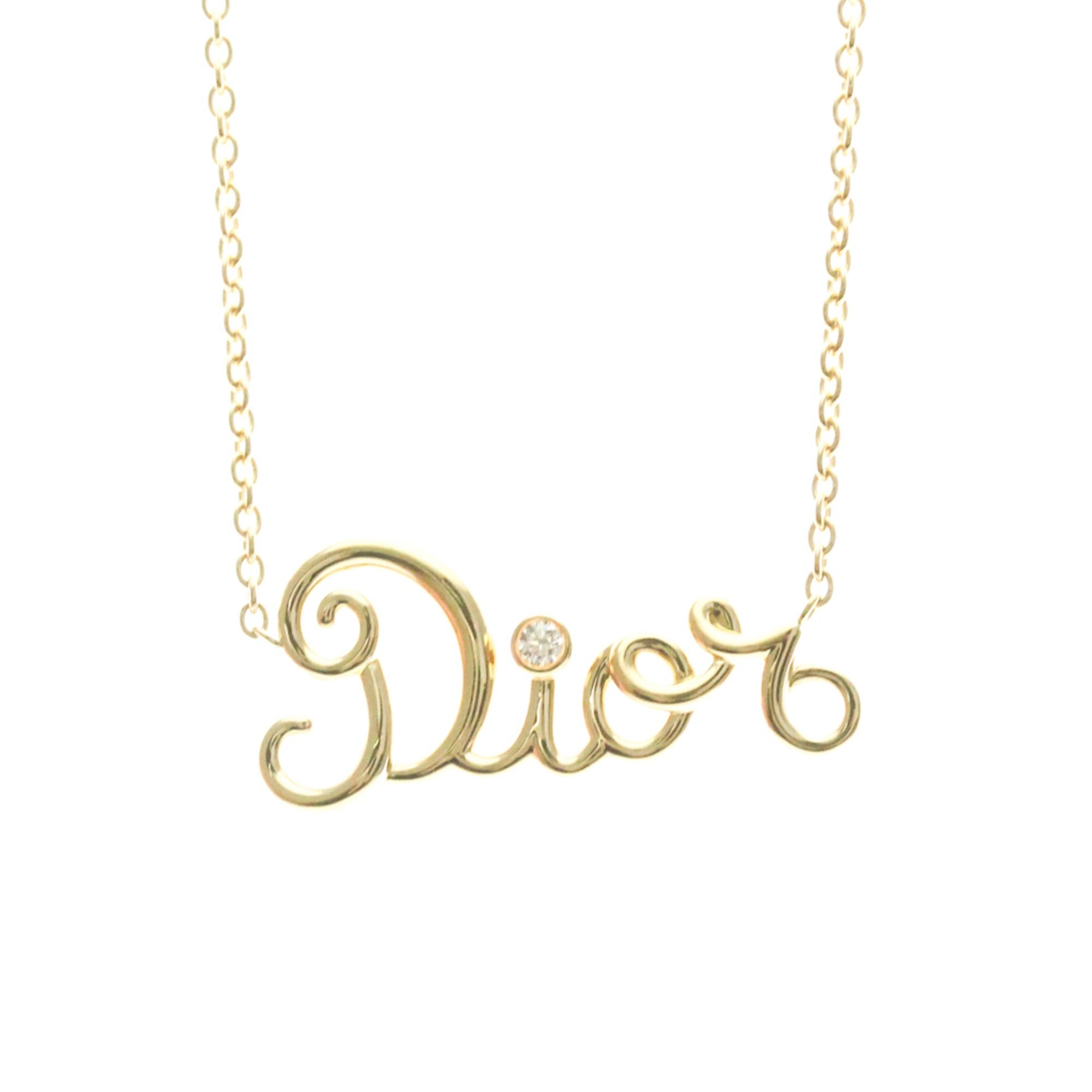 Dior Christian Dior Dioramour Necklace Yellow Gold (18K) Diamond Men,Women Fashion Pendant Necklace (Gold) Size ONE SIZE - 1 Thumbnail