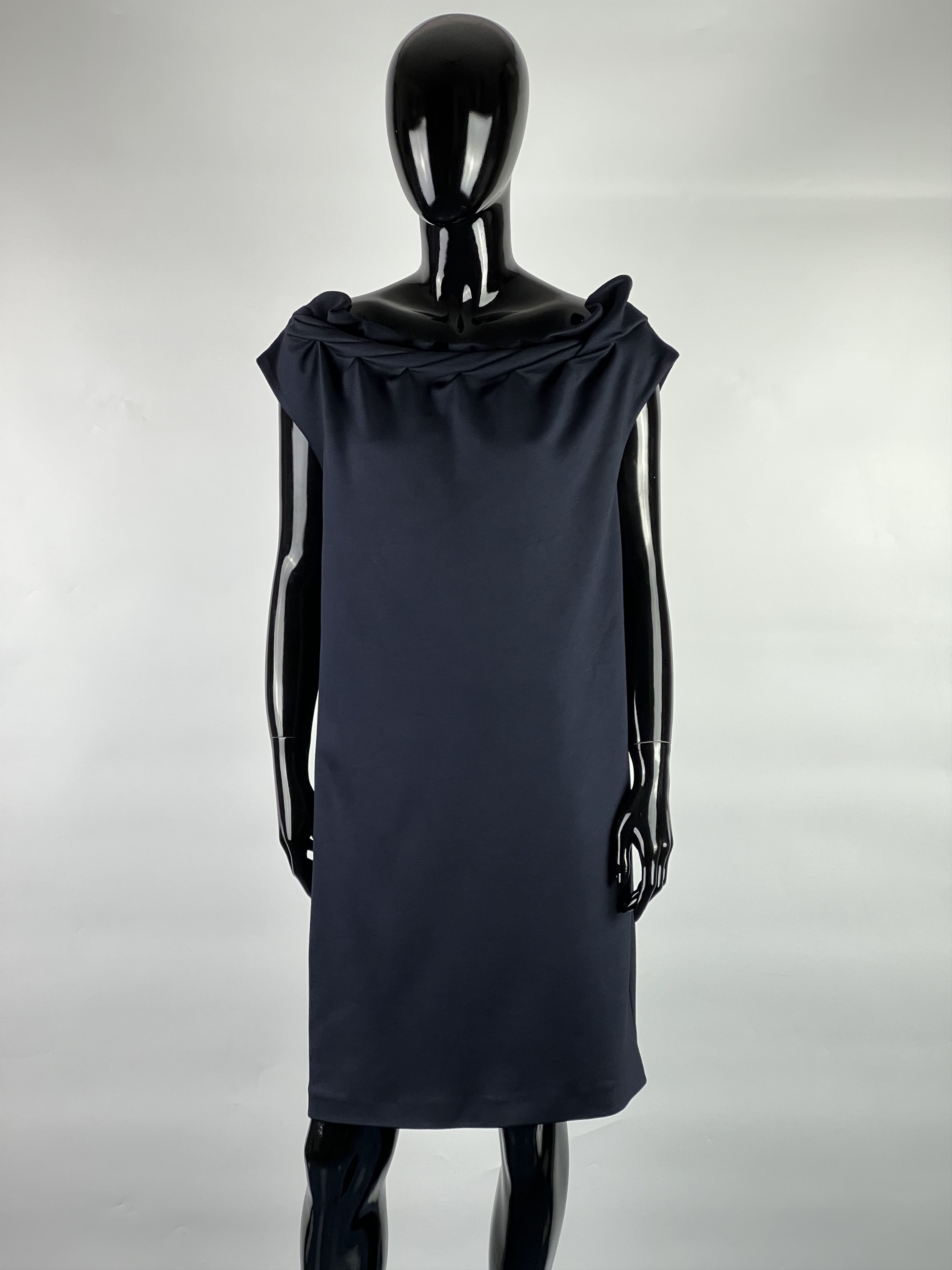 Cos COS Navy Blue Sleeveless Midi Dress Size M Size M / US 6-8 / IT 42-44 - 1 Thumbnail