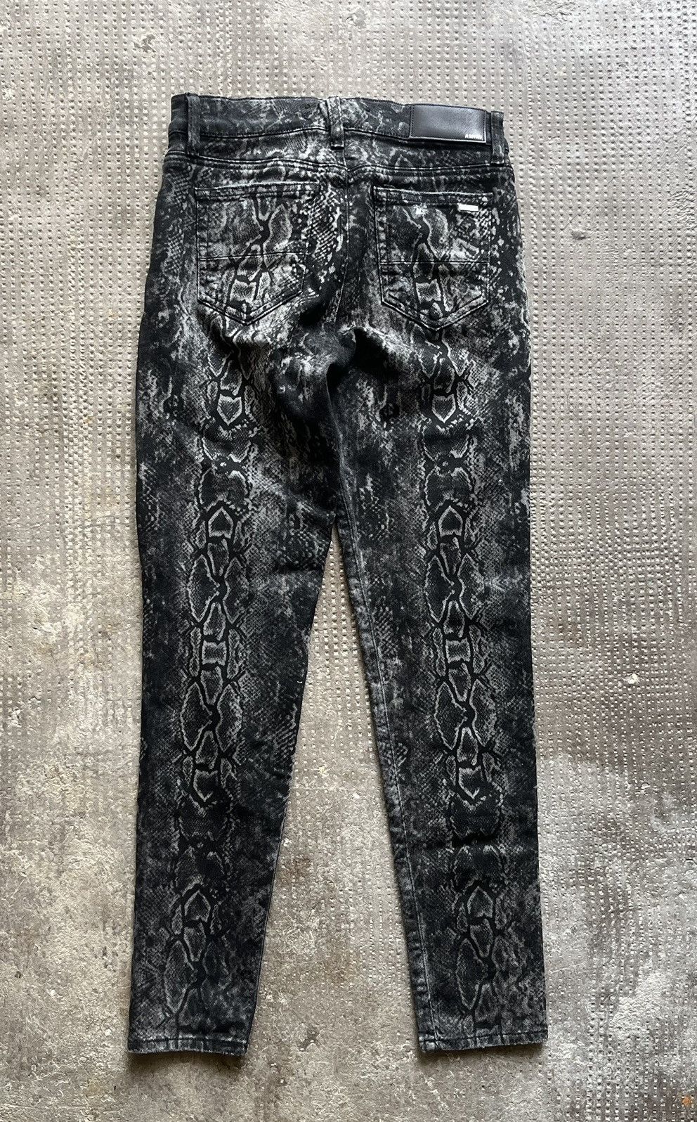 Amiri Amiri Mx1 Skinny Jeans Snake Skin Denim Pant Distressed Rare Size 26" / US 2 / IT 38 - 8 Thumbnail