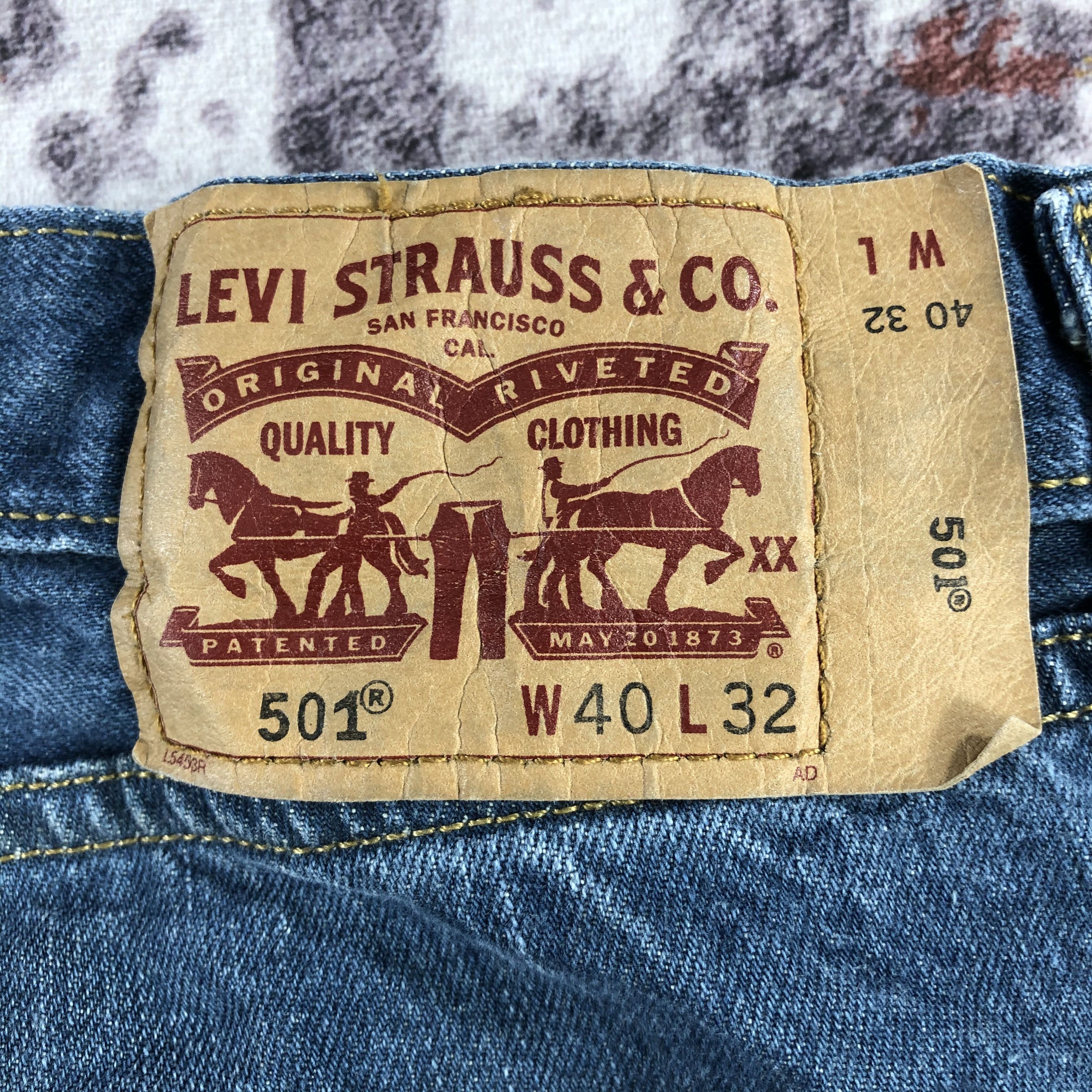 Levi's Vintage Blue Wash Levis 501 Jeans-JM3091 Size US 40 / EU 56 - 5 Thumbnail