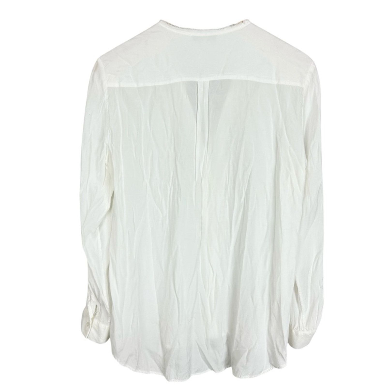 Sandro Sandro White Long Sleeve Relaxed Celeste Tunic Blouse Size 8 Size M / US 6-8 / IT 42-44 - 9 Thumbnail