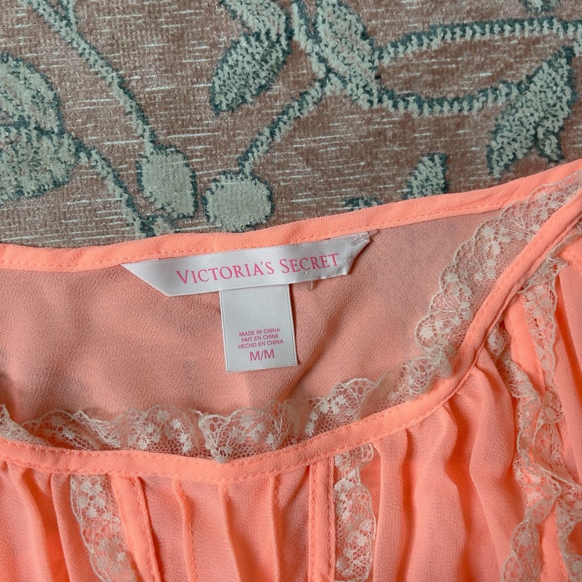 Victoria's Secret VS Hot Orange Chiffon Camisole (S-M) Size M / US 6-8 / IT 42-44 - 4 Thumbnail