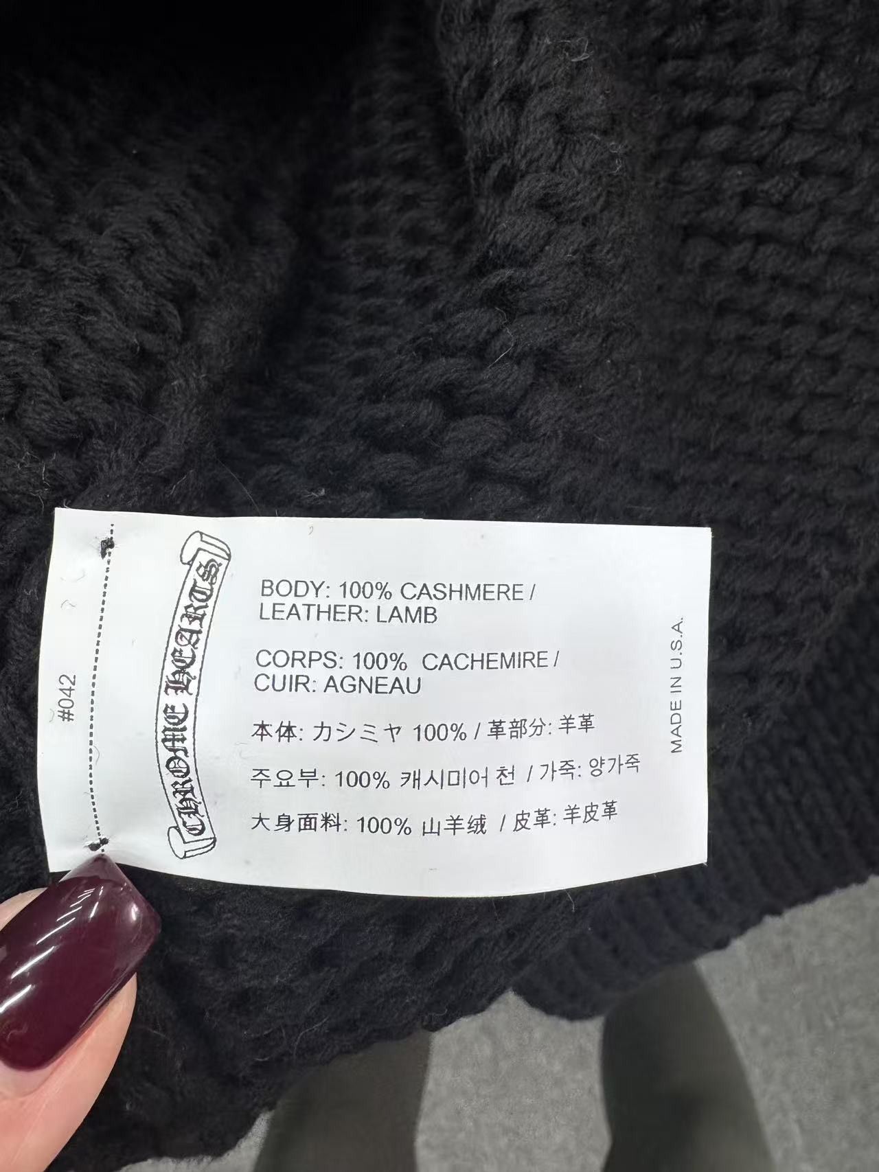 Chrome Hearts Chrome Hearts Cashmere Cross Patch Sweater Size US L / EU 52-54 / 3 - 8 Thumbnail