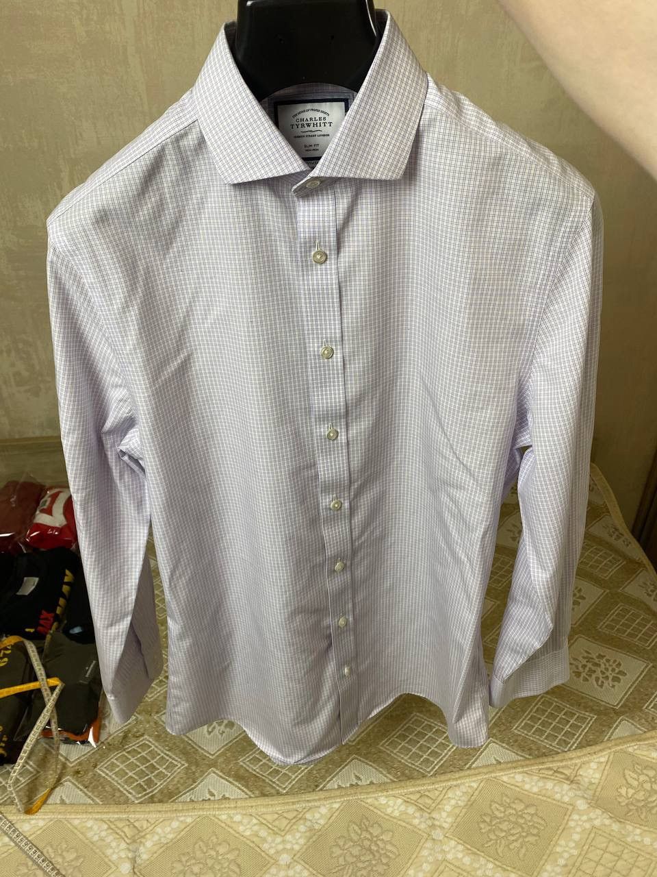 Charles Tyrwhitt 🔥 Charles Tyrwhitt Slim Fit Non Iron Button Up Shirt Check Size US XL / EU 56 / 4 - 5 Thumbnail
