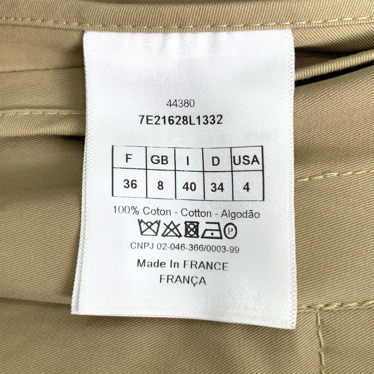 Dior Dior Bee Embroidery Khaki Cotton Sleeveless Tank Dress (Size Size XS / US 0-2 / IT 36-38 - 4 Thumbnail