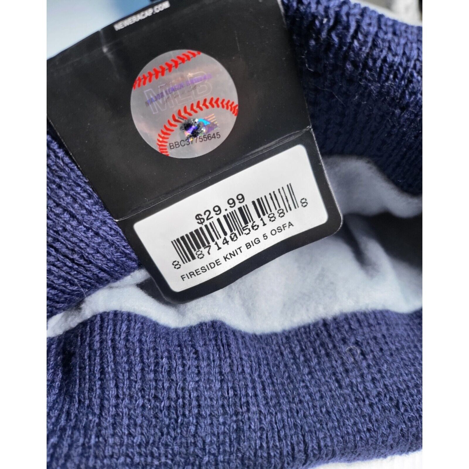 Other NWT Boston Red Sox Sports Pom Knit Beanie Fleece Lined Size ONE SIZE - 4 Thumbnail
