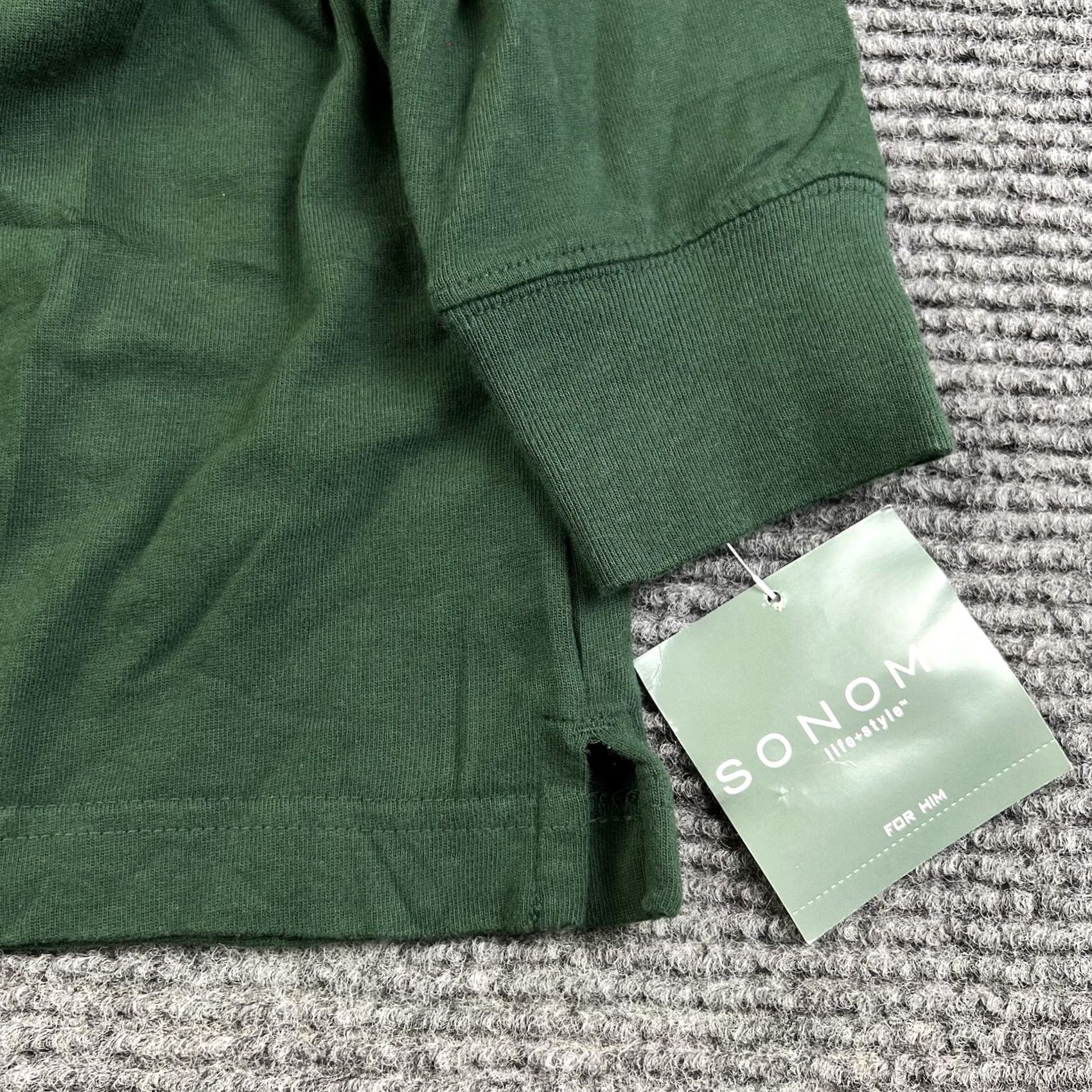 Vintage Sonoma Polo Shirt Medium Green Long Sleeve 100% Cotton 2-Button Size US M / EU 48-50 / 2 - 6 Thumbnail