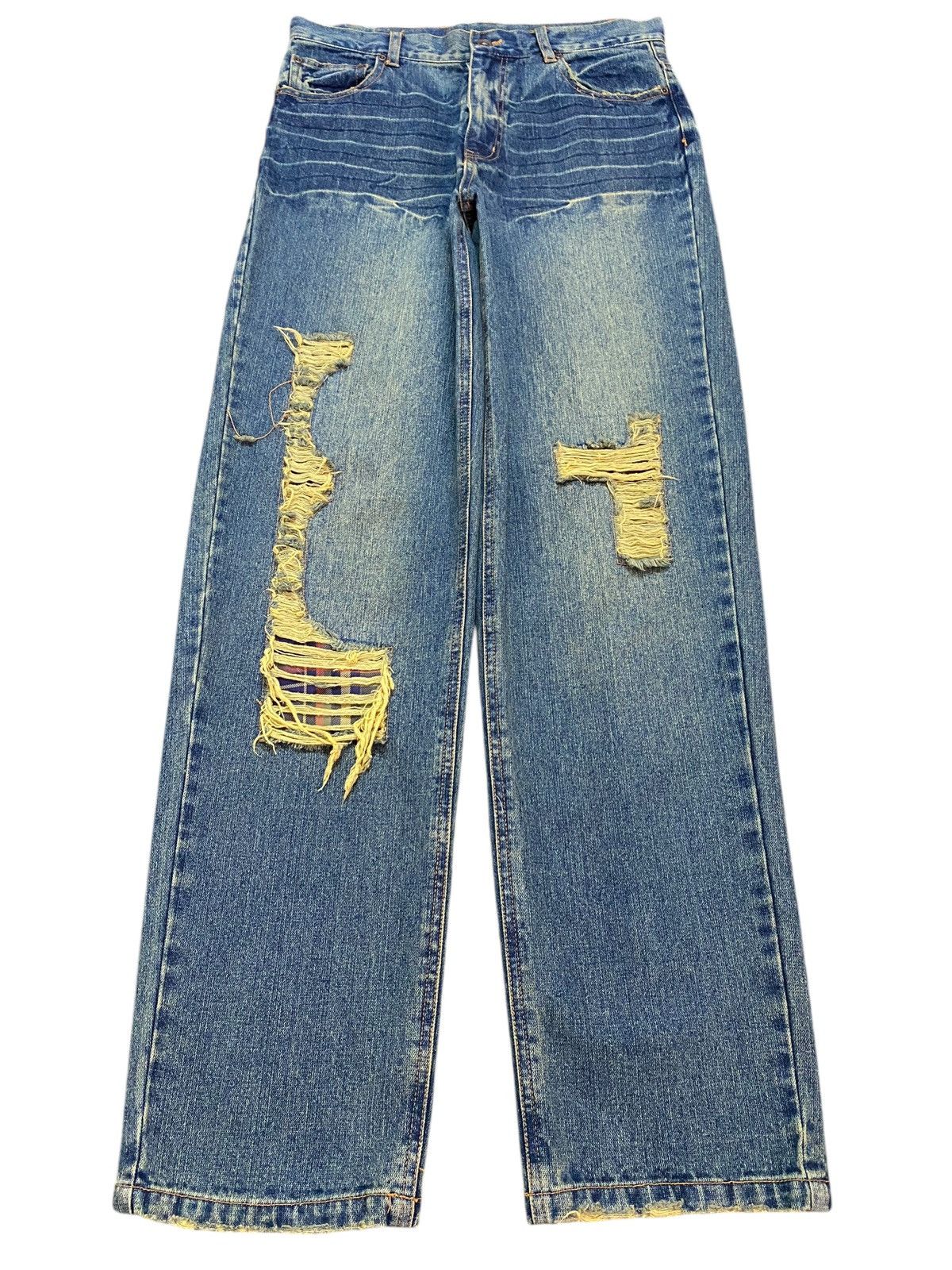 Japanese Brand Vintage Japanese Brands Mud Wash Distressed Denim Jeans Size US 31 - 1 Thumbnail