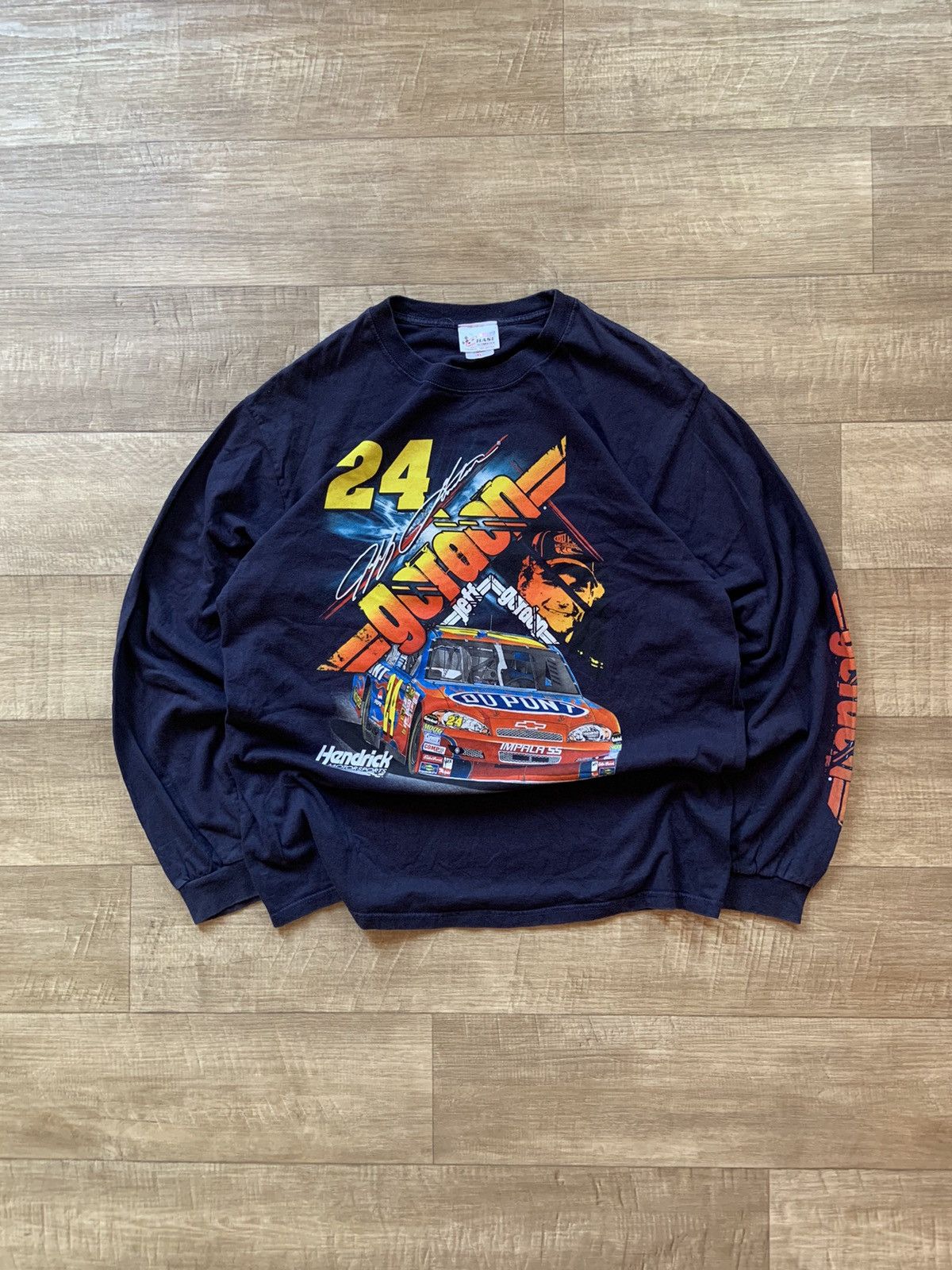 NASCAR × Vintage vintage gordon 24 nascar chevrolet impala promo lonfsleeve Size US XL / EU 56 / 4 - 1 Thumbnail