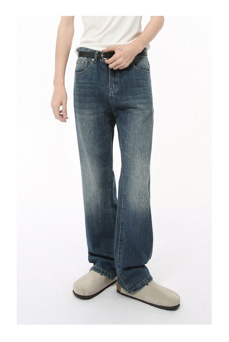 Japanese Brand × Jean Japanese retro straight fashionable loose washed jeans Size US 32 / EU 48 - 1 Thumbnail