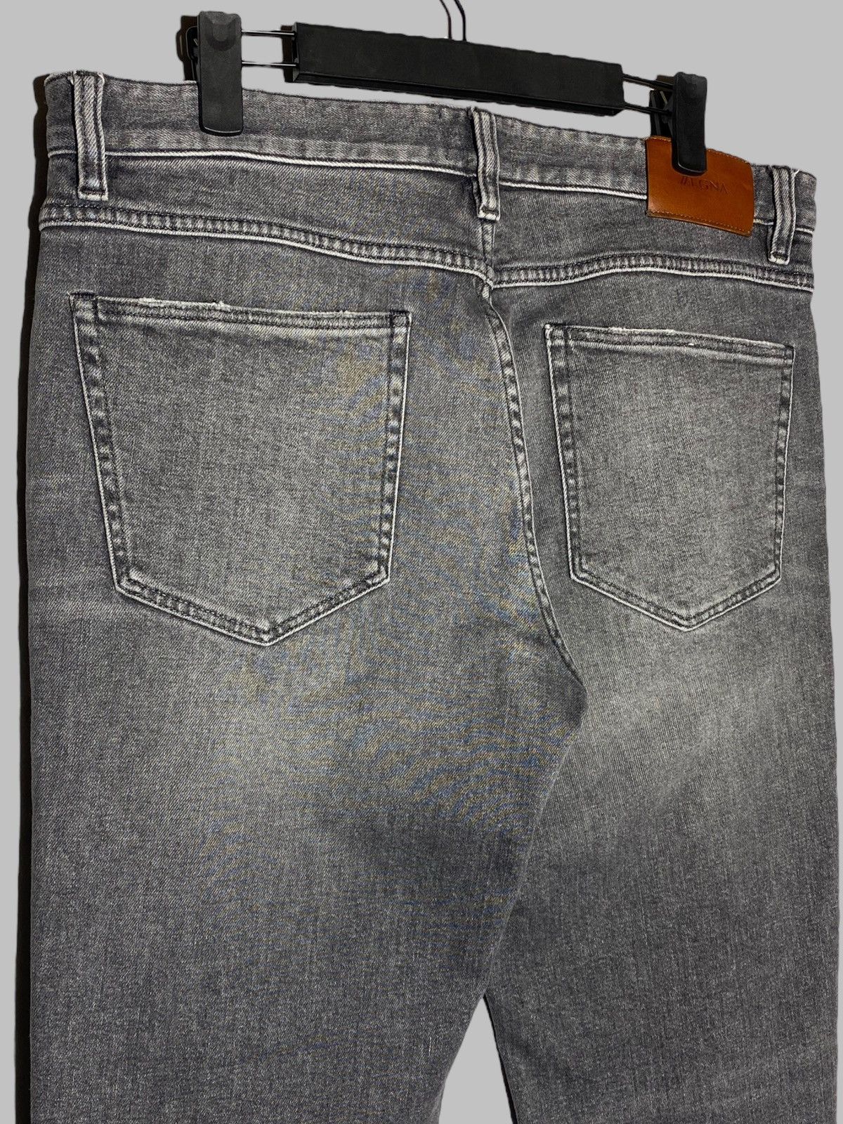 Z Zegna Zegna Washed Gray Denim Slim Fit Jeans Men’s Size 34 Size US 34 / EU 50 - 10 Thumbnail