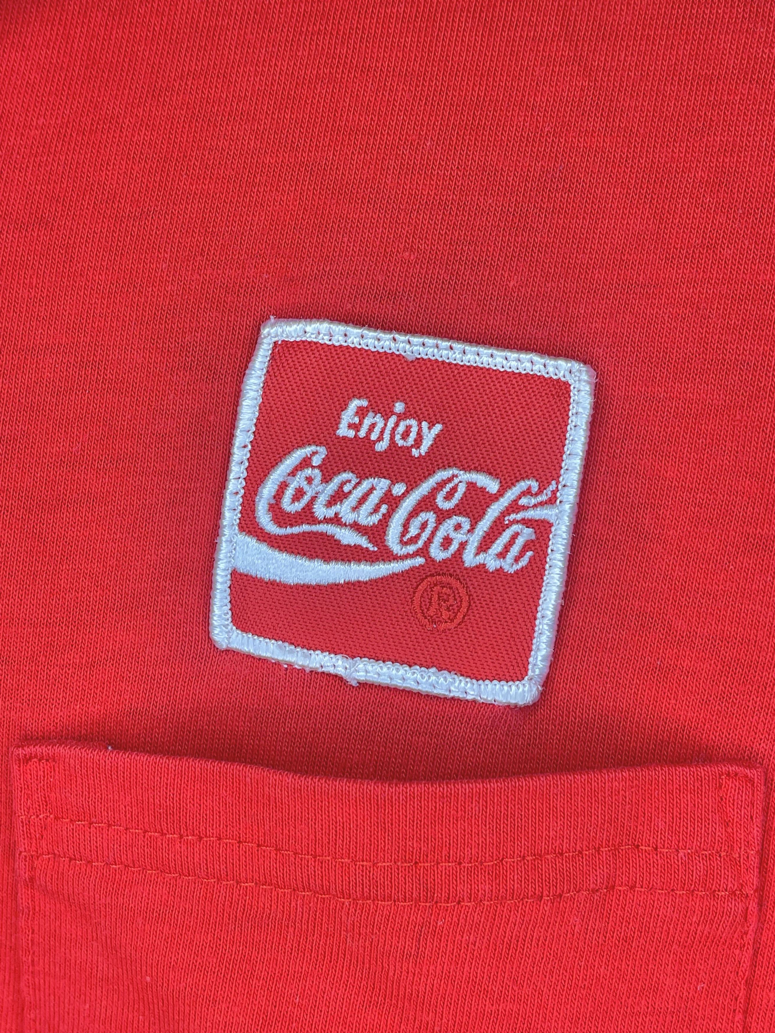 Coca Cola × Vintage Coca-Cola Vintage 80's Retro Polo Single Stitch Shirt Size US XL / EU 56 / 4 - 6 Thumbnail