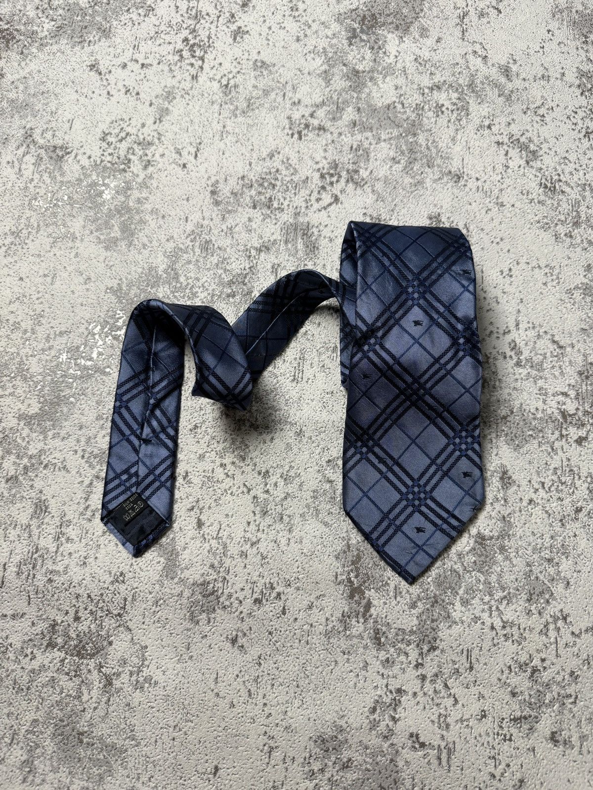 Burberry Burberry vintage monogram silk tie nova check men blue Size ONE SIZE - 1 Thumbnail