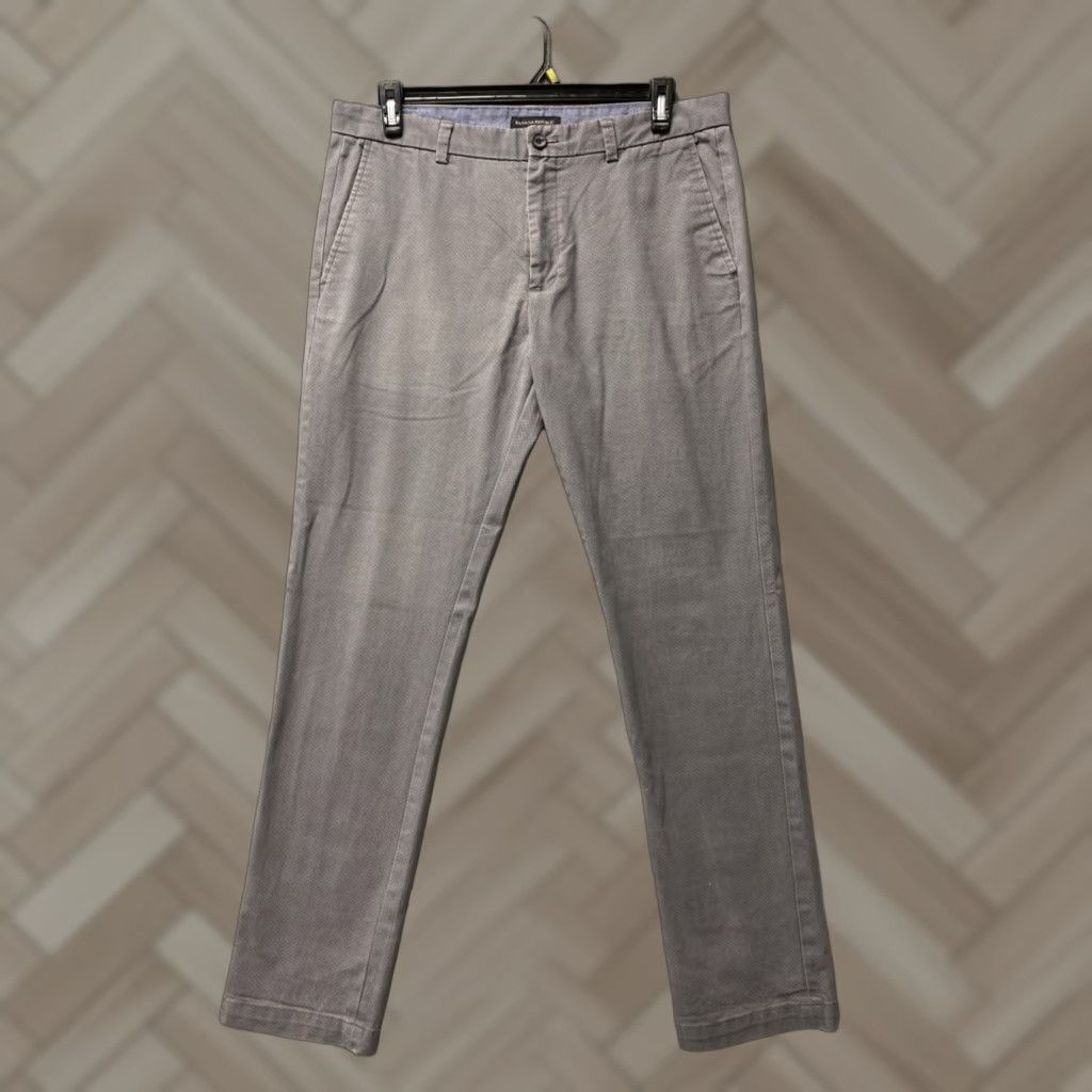 Banana Republic Banana Republic Pants Mens 35x34 Light Gray Straight Fit Chino 5-Pocket Zip Front Flat Front Cotton Elastane Vintage No Size US 35 - 1 Thumbnail