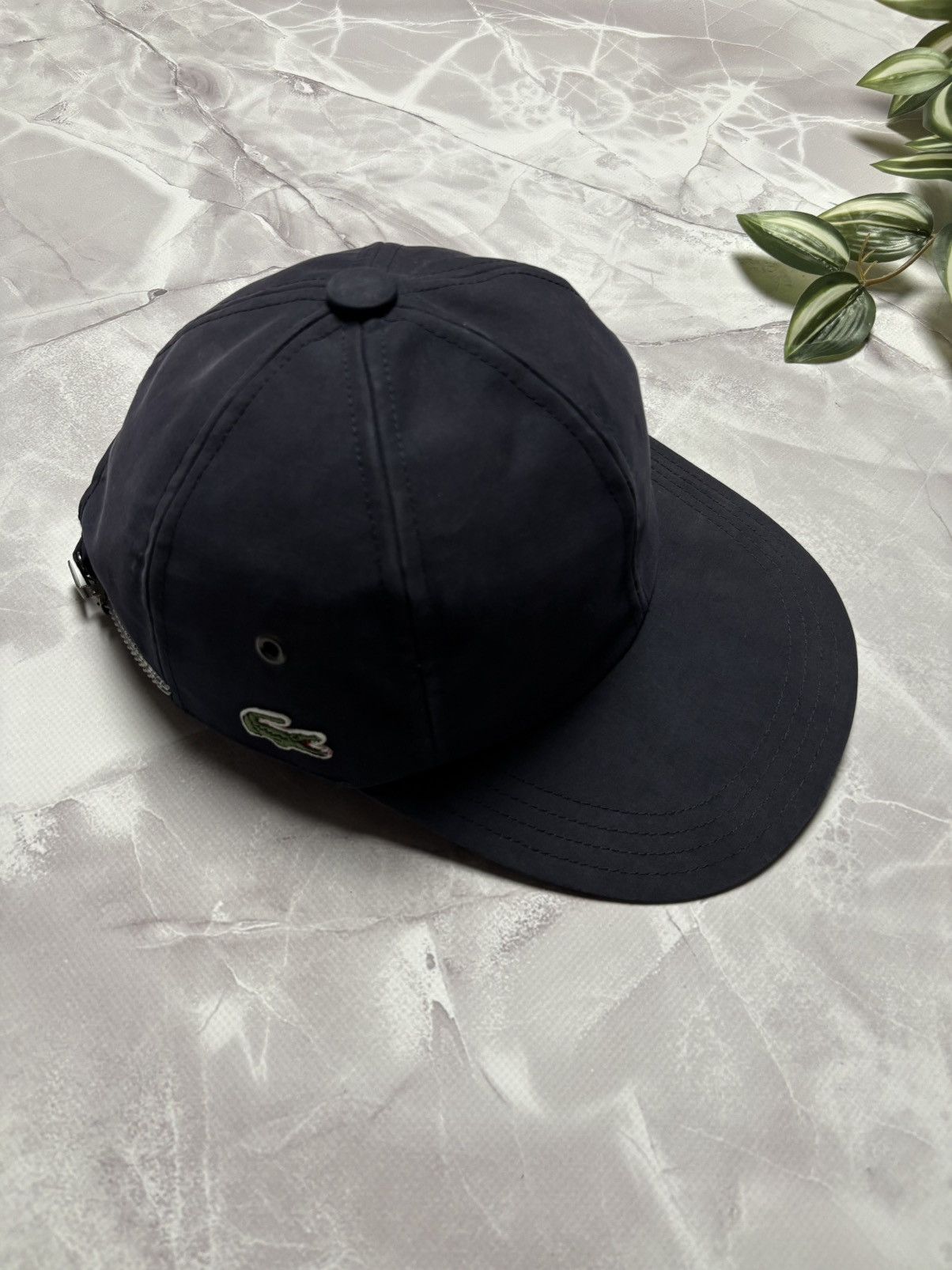 Lacoste Lacoste Vintage Cap Navy Adjustable YKK Strap Size 0 Small Size ONE SIZE - 8 Thumbnail