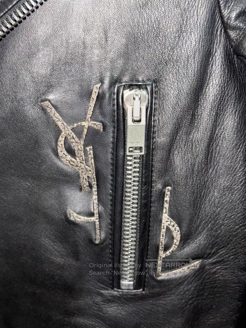 Saint Laurent Paris Saint Laurent Paris Sheepskin Embossed Logo Leather Jacket Size XS / US 0-2 / IT 36-38 - 4 Thumbnail