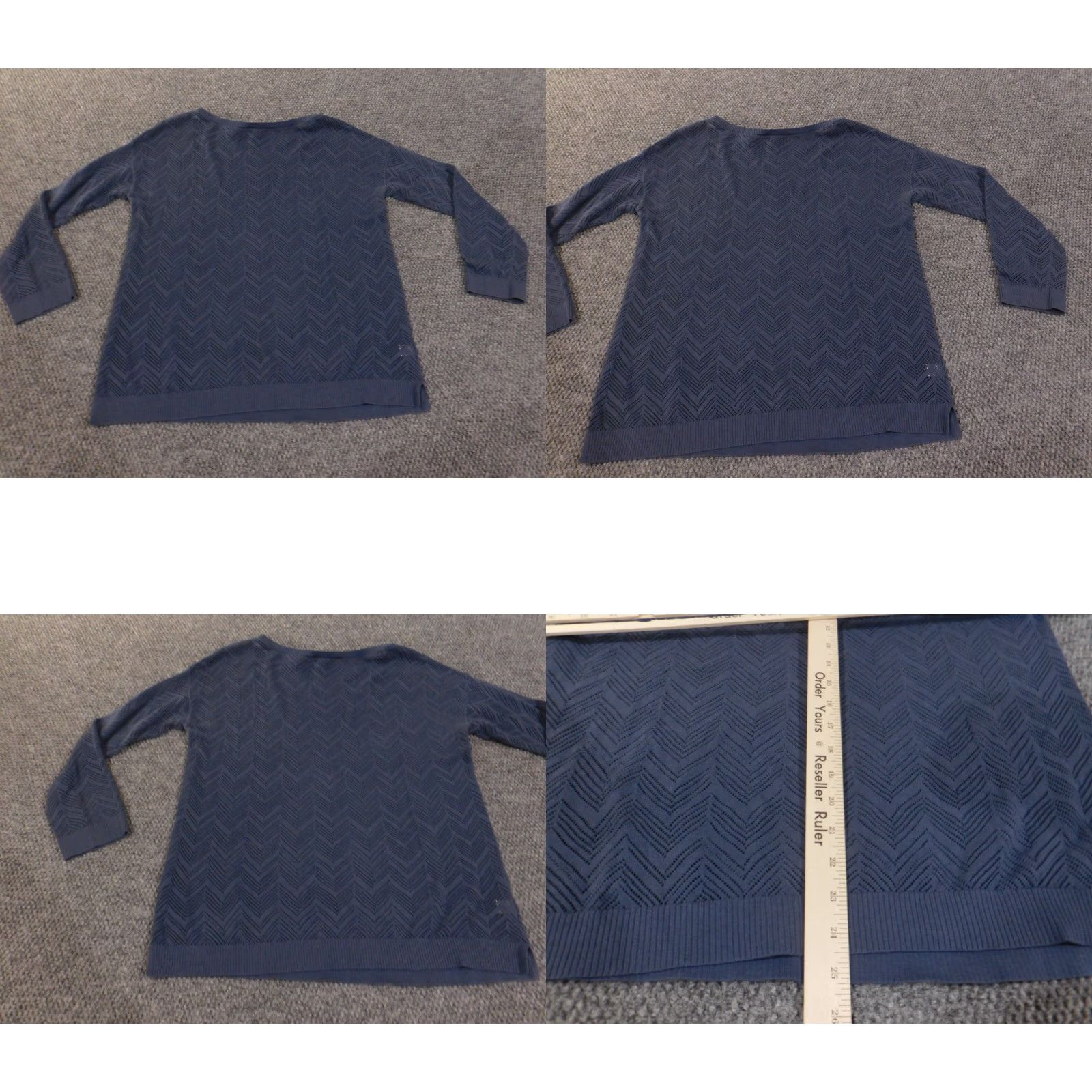 Loft LOFT Sweater Pullover Long Sleeve Crew Neck Women Regular Cotton Knit Blue L Modern Design Stretch Crewneck Casual Size L / US 10 / IT 46 - 8 Thumbnail