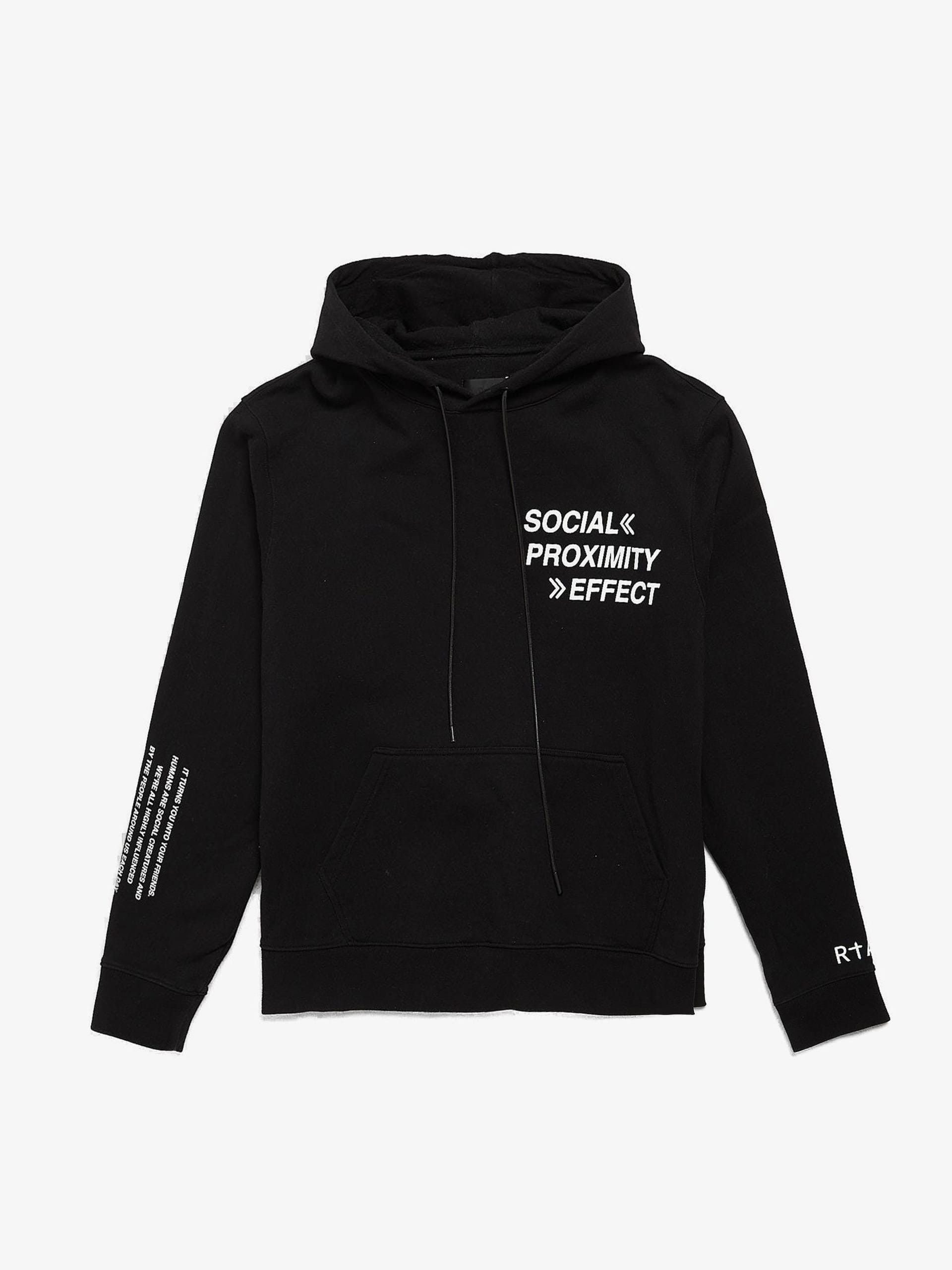 Rta Black Pattern Printed Cotton Hoodie Size US L / EU 52-54 / 3 - 1 Thumbnail