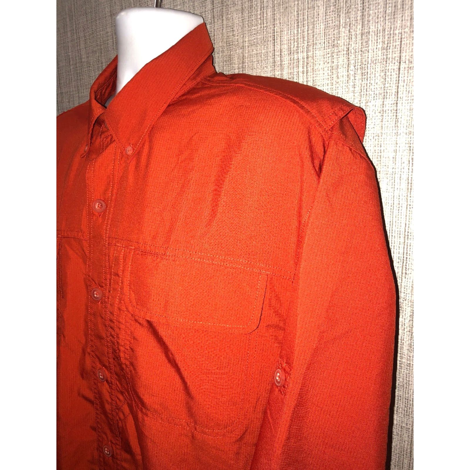 Duluth Trading Company Duluth Trading Co Mens Orange Polyester Vented Fishing Shirt Size L Size US L / EU 52-54 / 3 - 2 Thumbnail