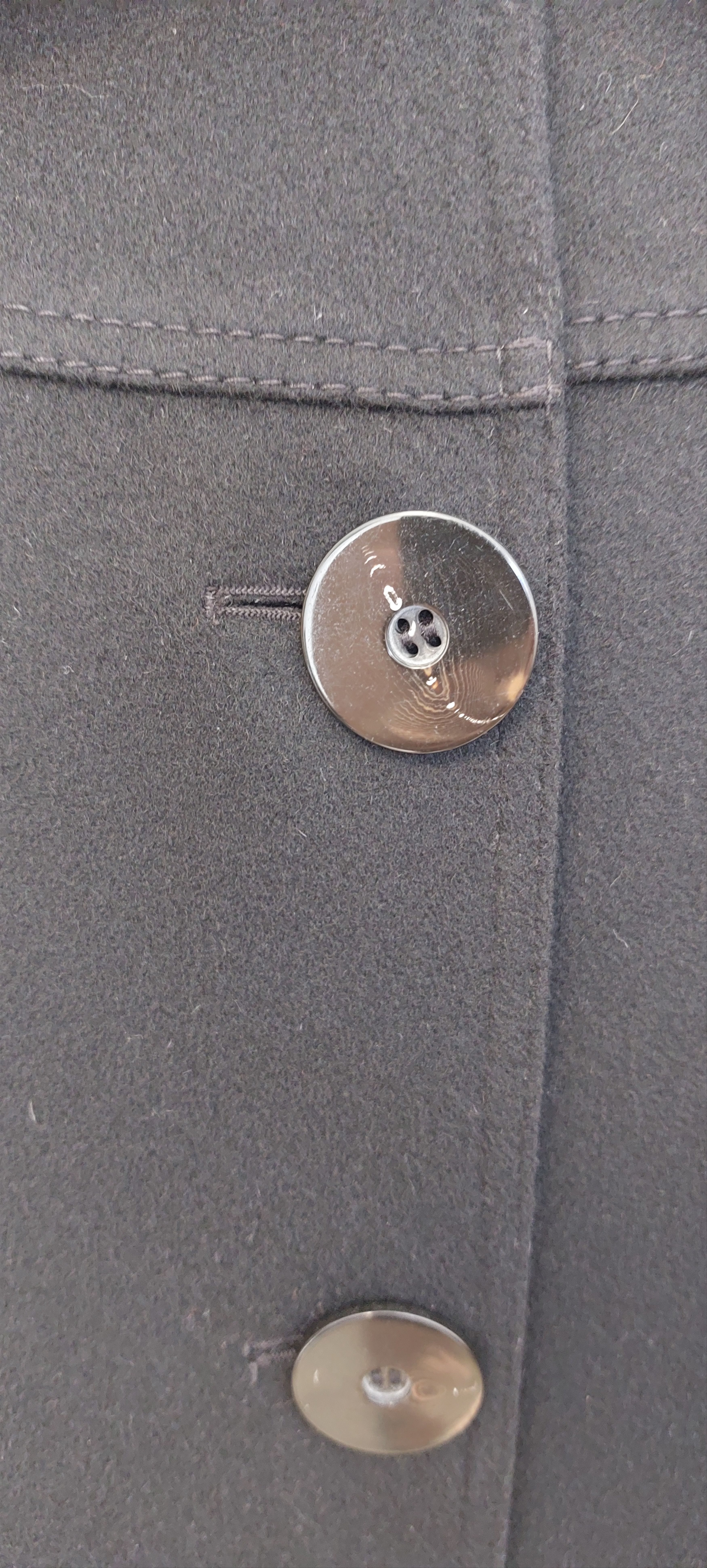 Vintage Early 2000s Y2K Minimal Wool Cropped Coat Size M / US 6-8 / IT 42-44 - 5 Thumbnail