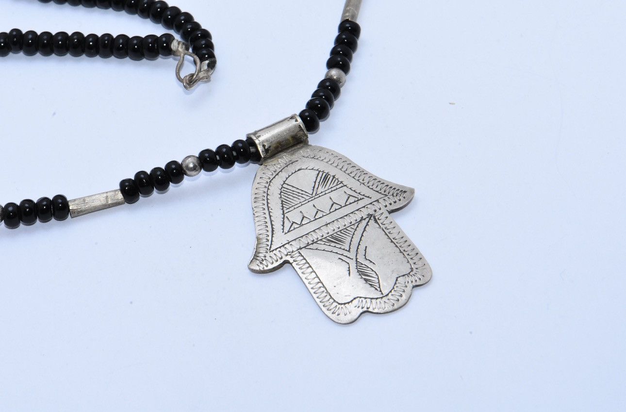 Handmade × Vintage Ethnic Tuareg necklace hamsa Size ONE SIZE - 4 Thumbnail
