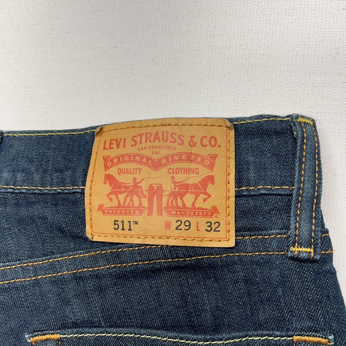 Levi's Levis Jeans Blue 511 Slim Fit Denim Pants Casual Y2K Size US 29 - 10 Thumbnail