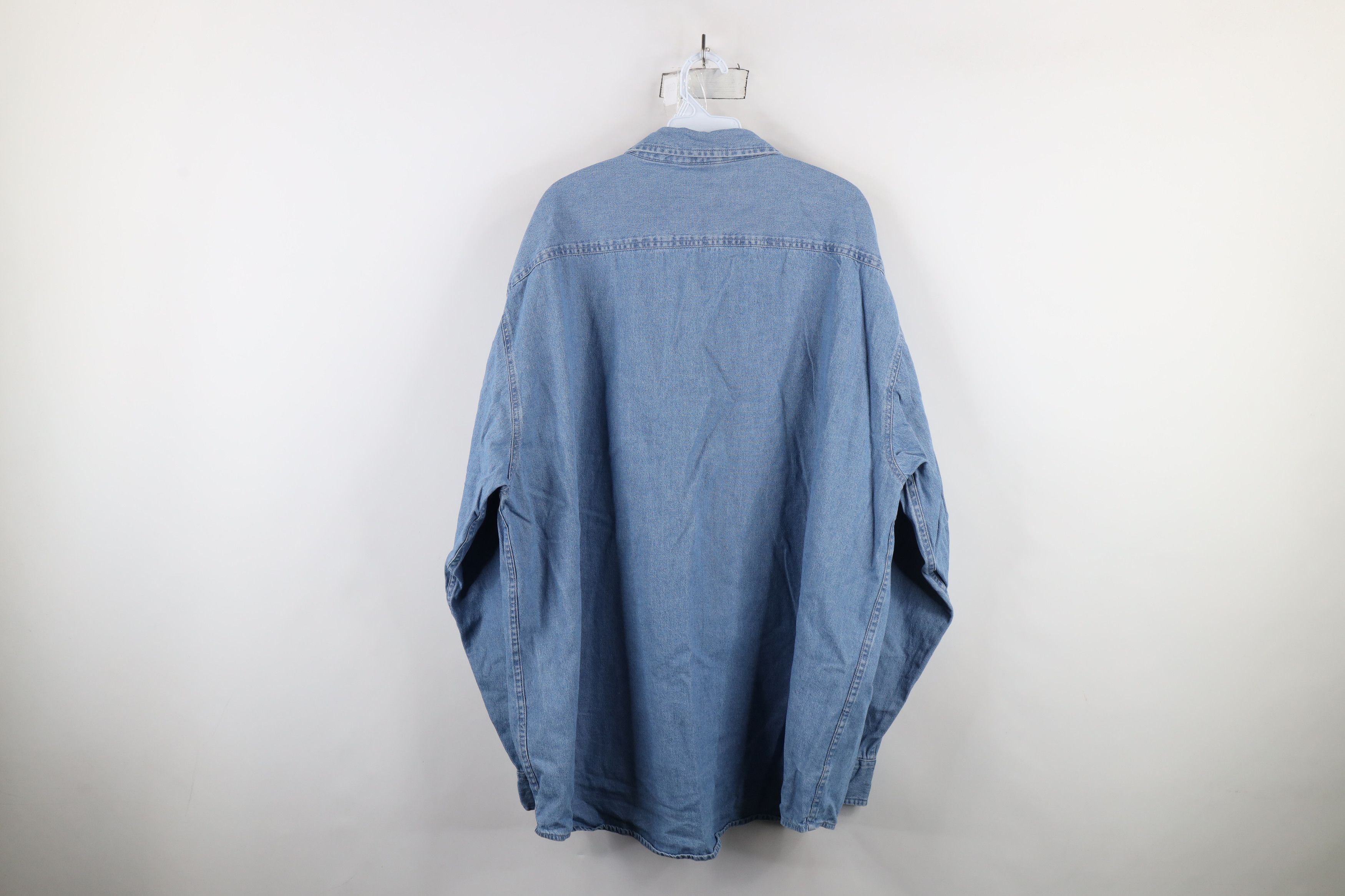 Vintage Vintage Y2K 2009 American Festival Denim Button Shirt Blue Size US XXL / EU 58 / 5 - 10 Thumbnail
