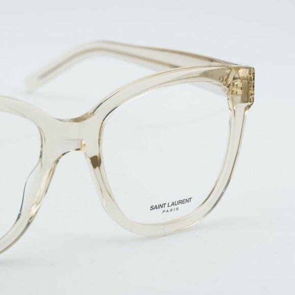 Saint Laurent Paris Saint Laurent SLM97 009 Eyeglasses Transparent Yellow 54mm Size ONE SIZE - 7 Thumbnail