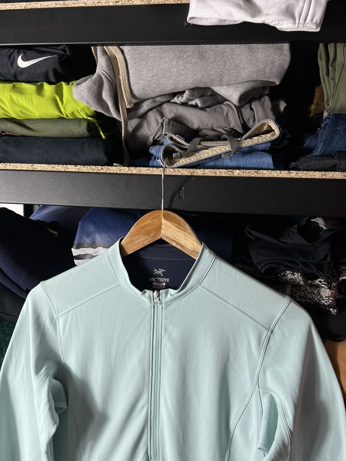 Arc'teryx 💎 Arc’teryx Women’s Lightweight 1/2 Zip Pullover Light Blue Size S / US 4 / IT 40 - 3 Thumbnail