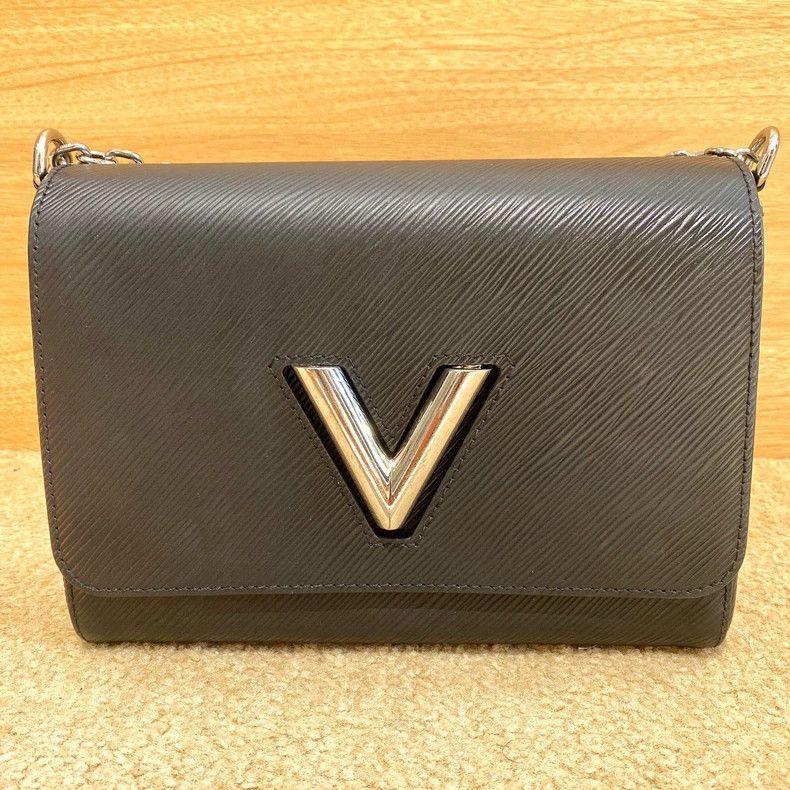 Louis Vuitton Black Water Ripple Twist Chain Bag