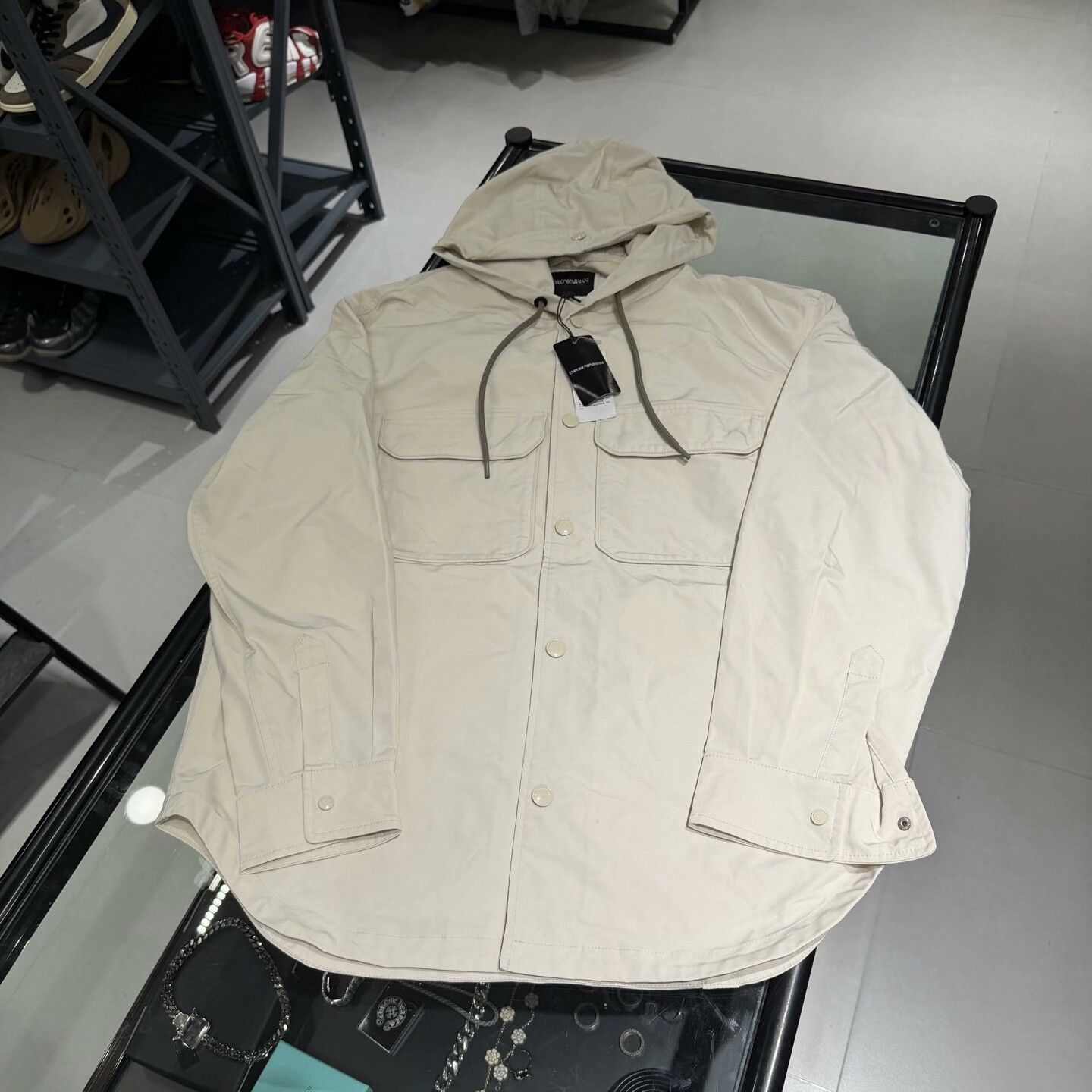 Emporio Armani Emporio Armani Shirt-Style Hooded Jacket Size US L / EU 52-54 / 3 - 1 Thumbnail