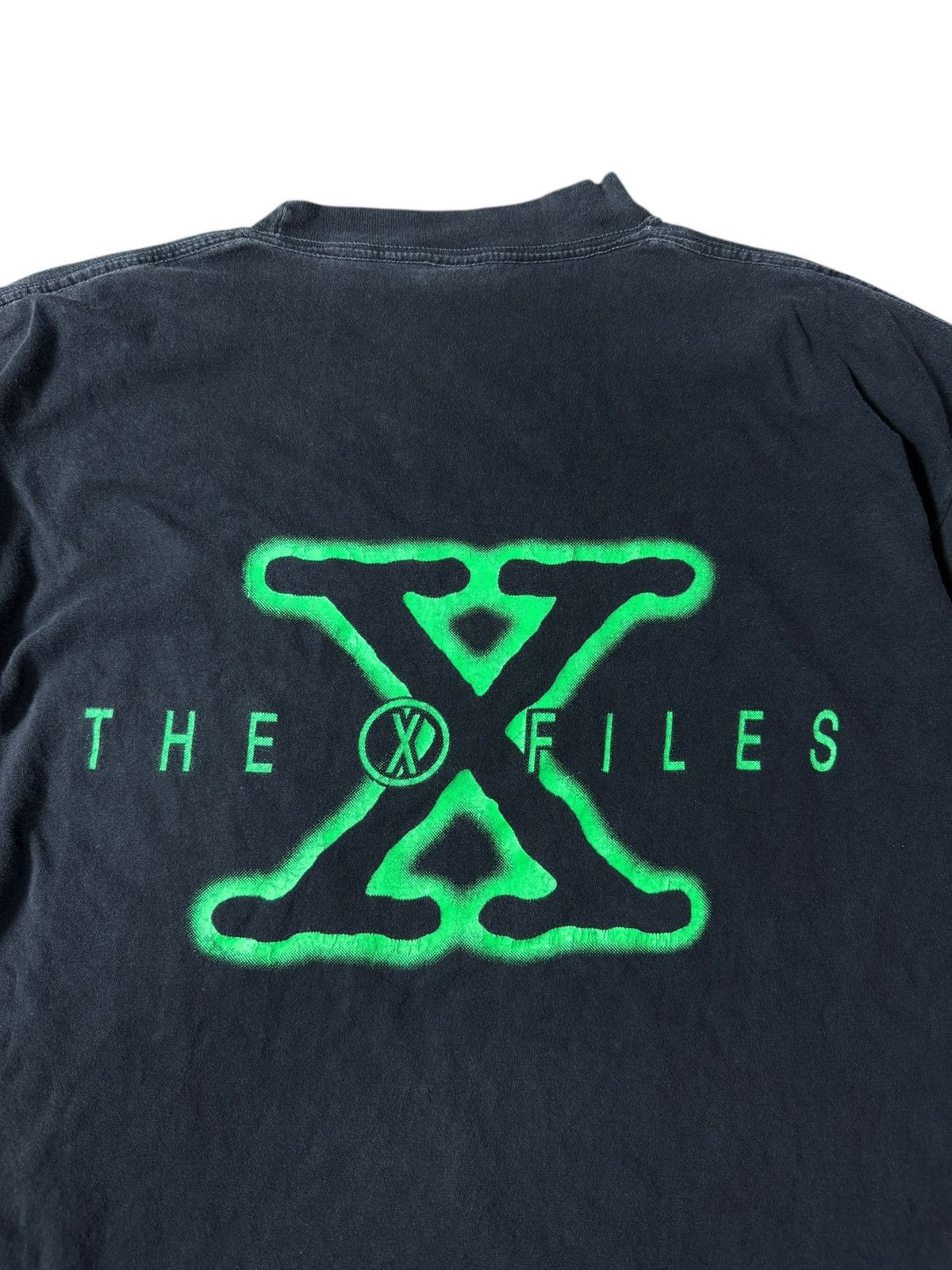 Vintage *RARE* 90s VINTAGE THE X FILES TV SERIES BLACK TEE XL Size US XL / EU 56 / 4 - 8 Thumbnail