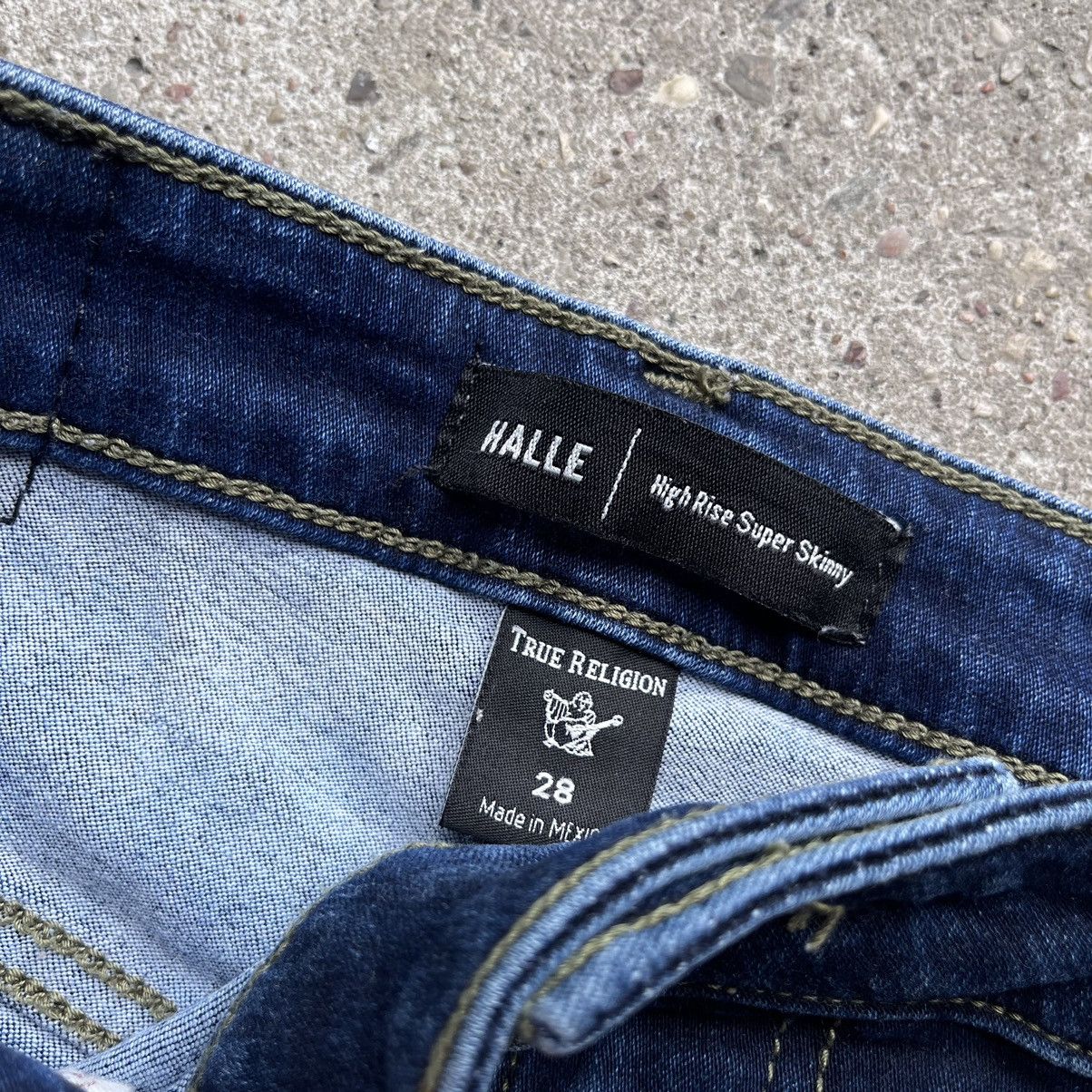 True Religion × Vintage True Religion vintage mini skirt denim navy Size 28" / US 6 / IT 42 - 4 Thumbnail
