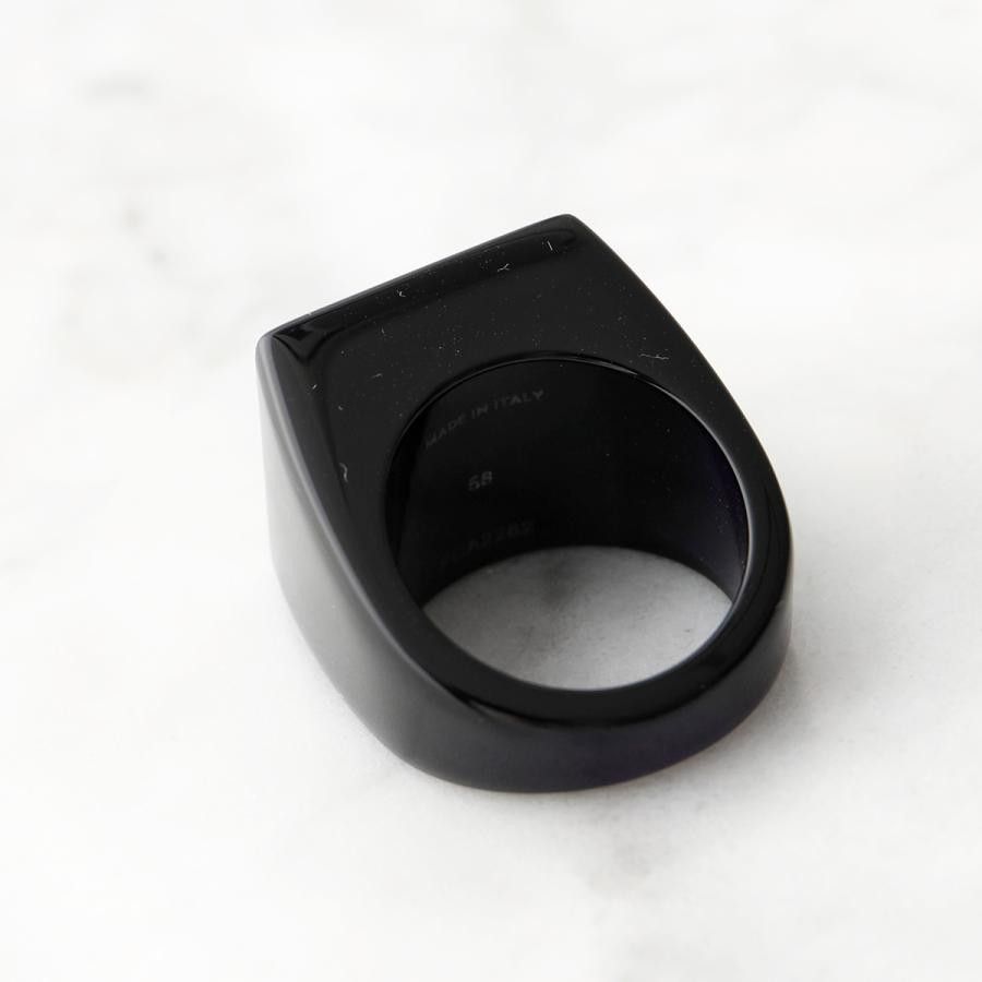 Celine o1bcso1str1024 Size: OS / Square Ring in Black Size ONE SIZE - 6 Thumbnail